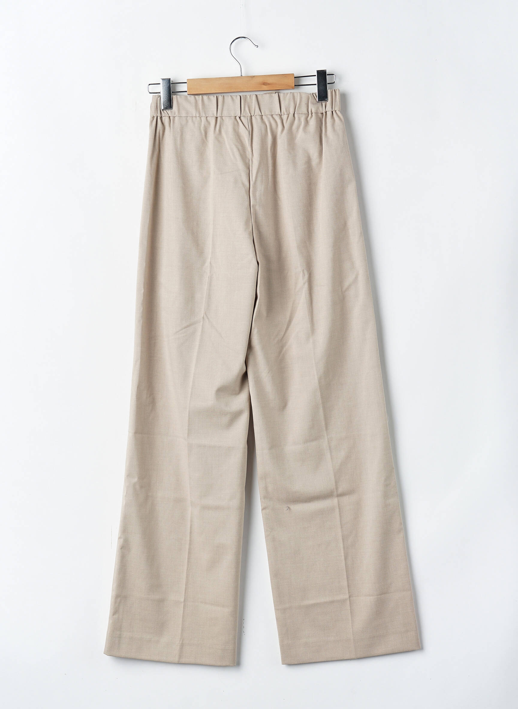Pantalon larg bej MANGO femeie