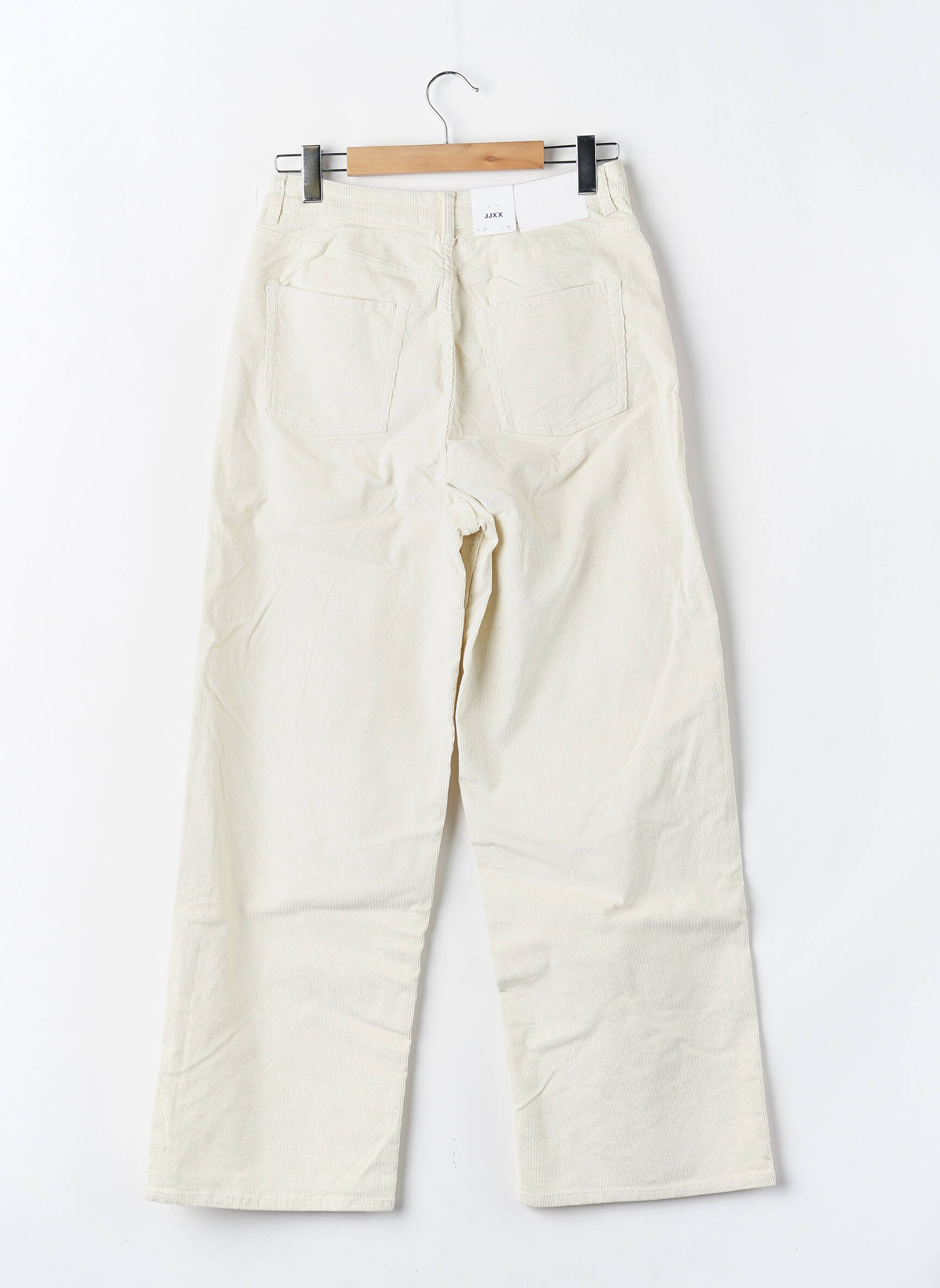 Pantalon larg talie înaltă talie înaltă bej JJXX femeie