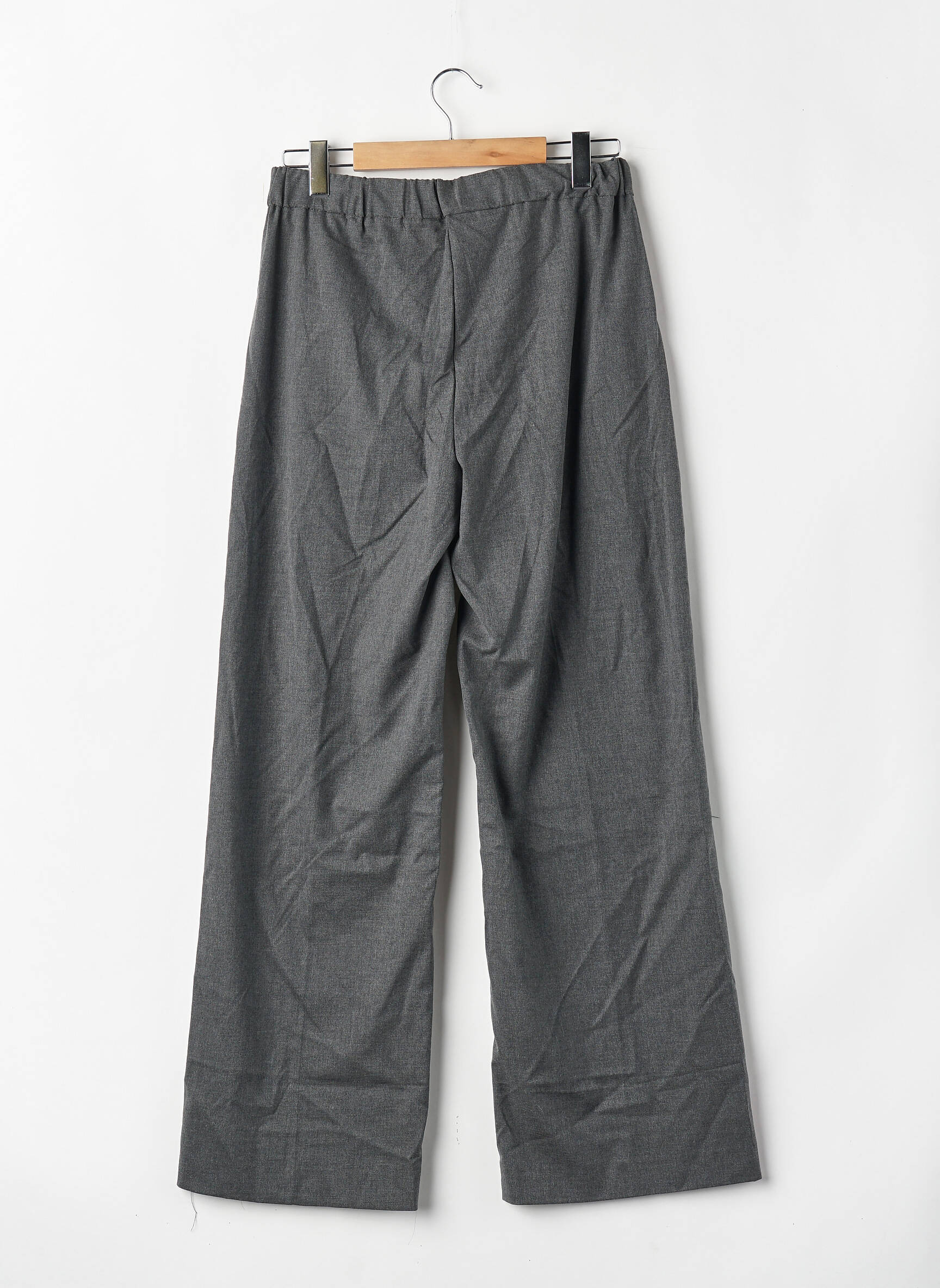 Pantalon larg gri MANGO femeie
