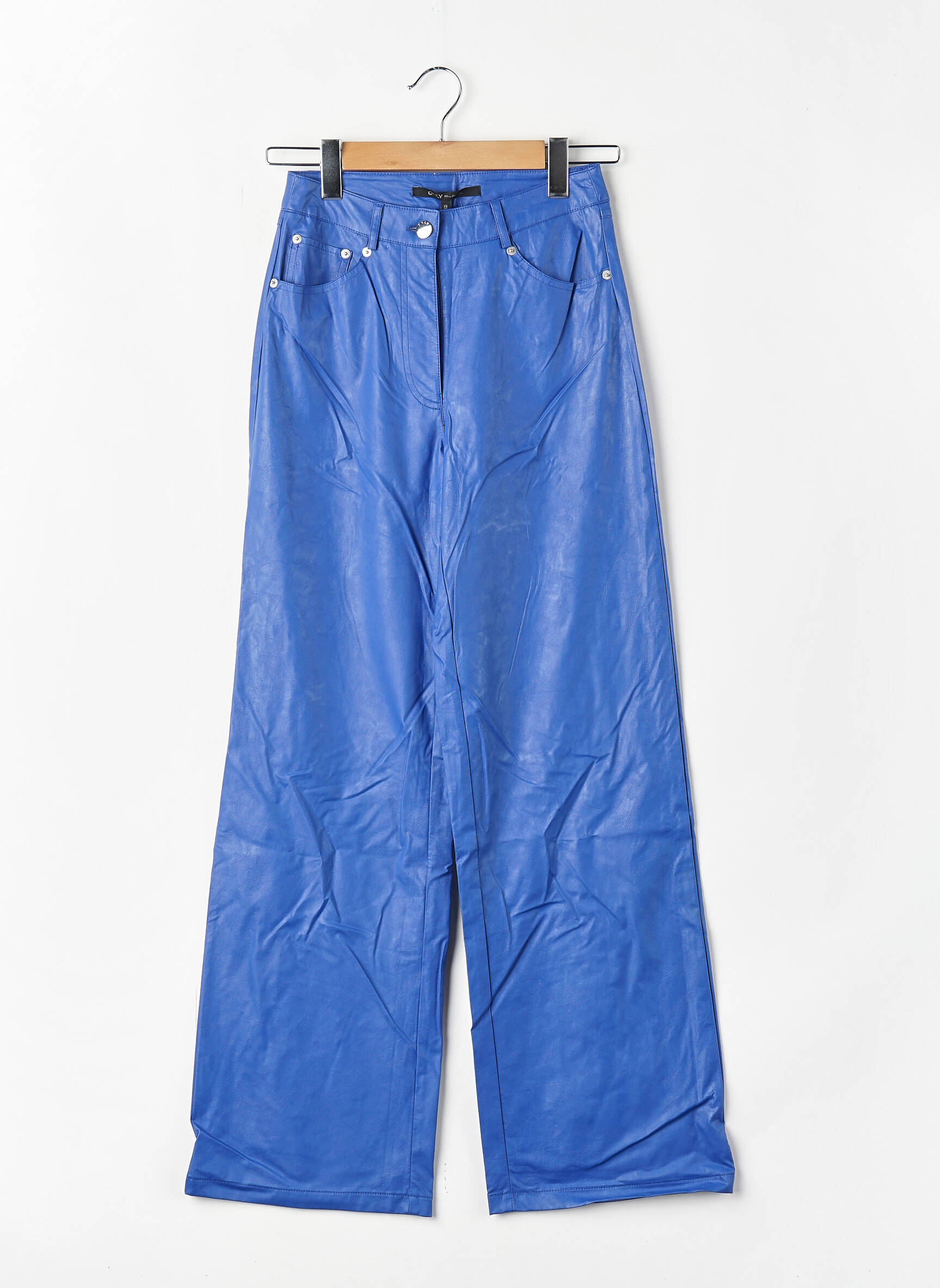 Pantalon larg albastru ONLY femeie