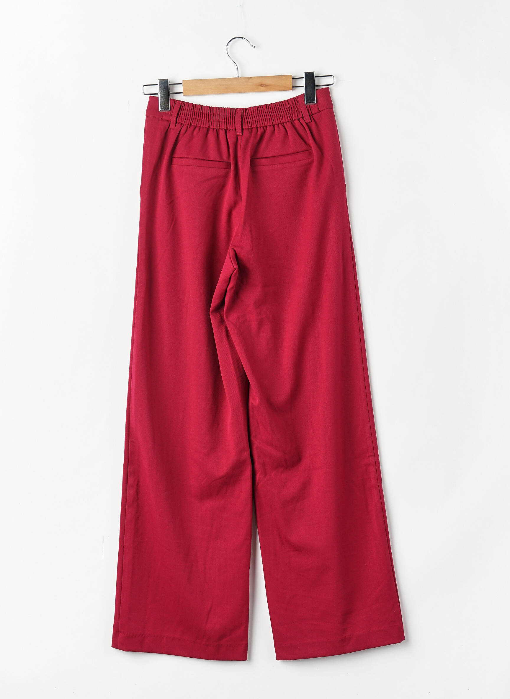 Pantalon larg croială largă roșu VILA femeie