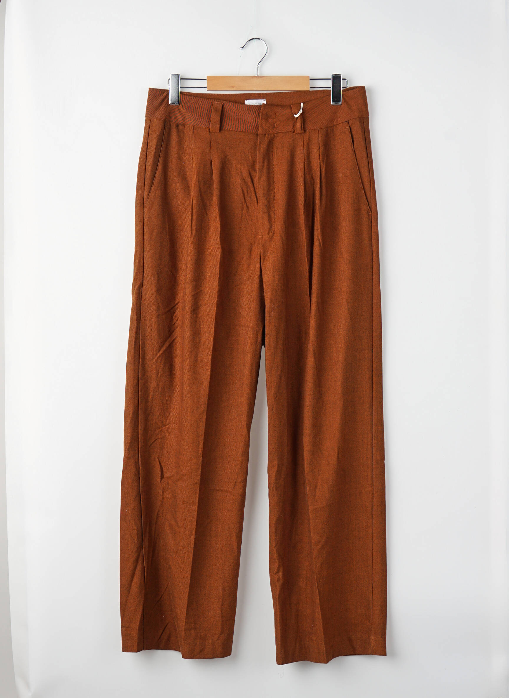 Pantalon larg maro YUGEN femeie