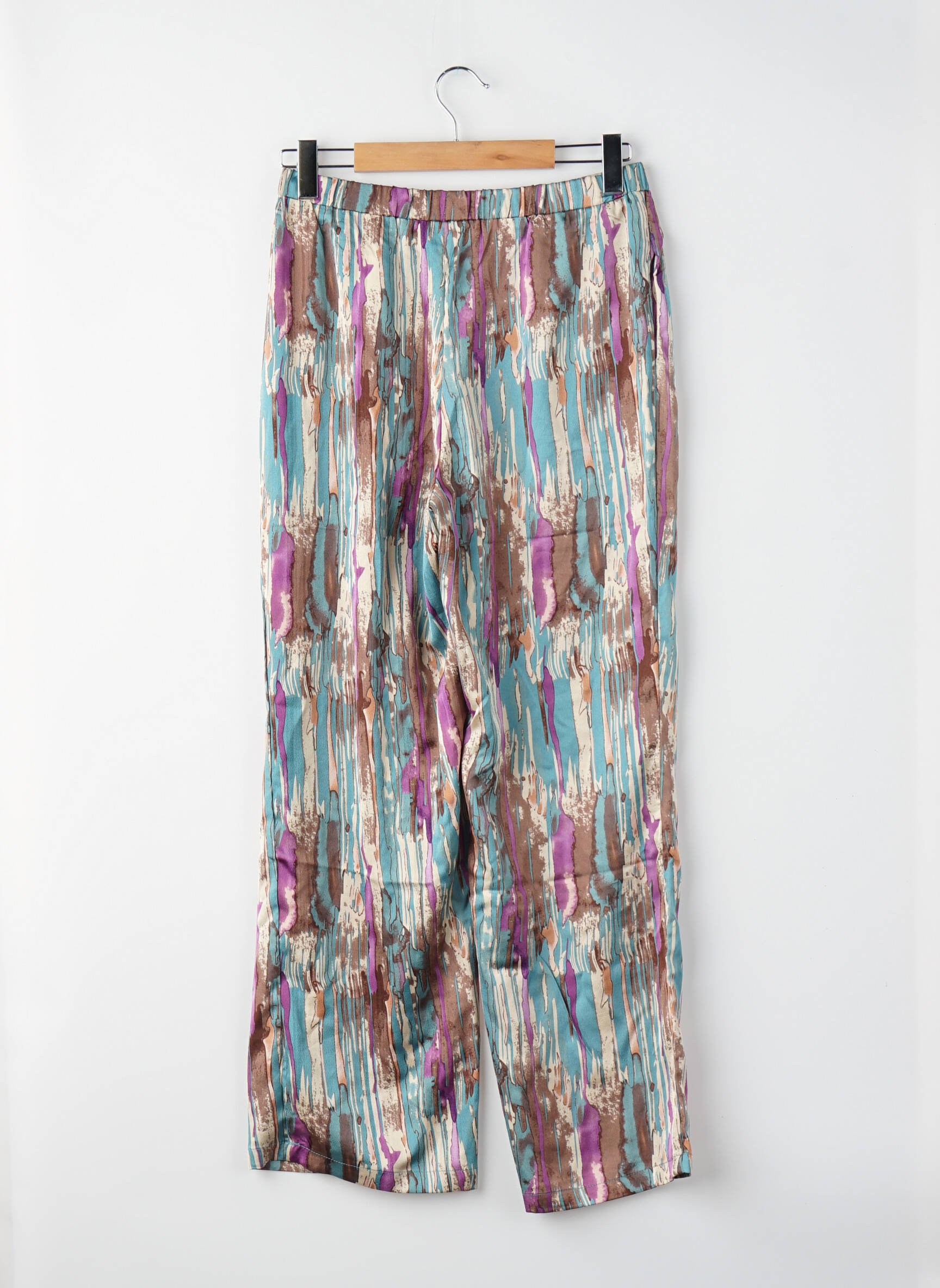 Pantalon larg verde VILA femeie