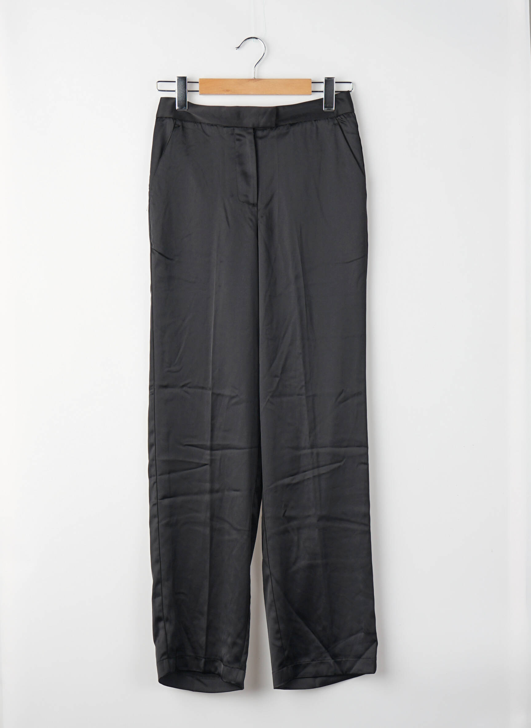 Pantalon drept talie înaltă talie înaltă negru JJXX femeie