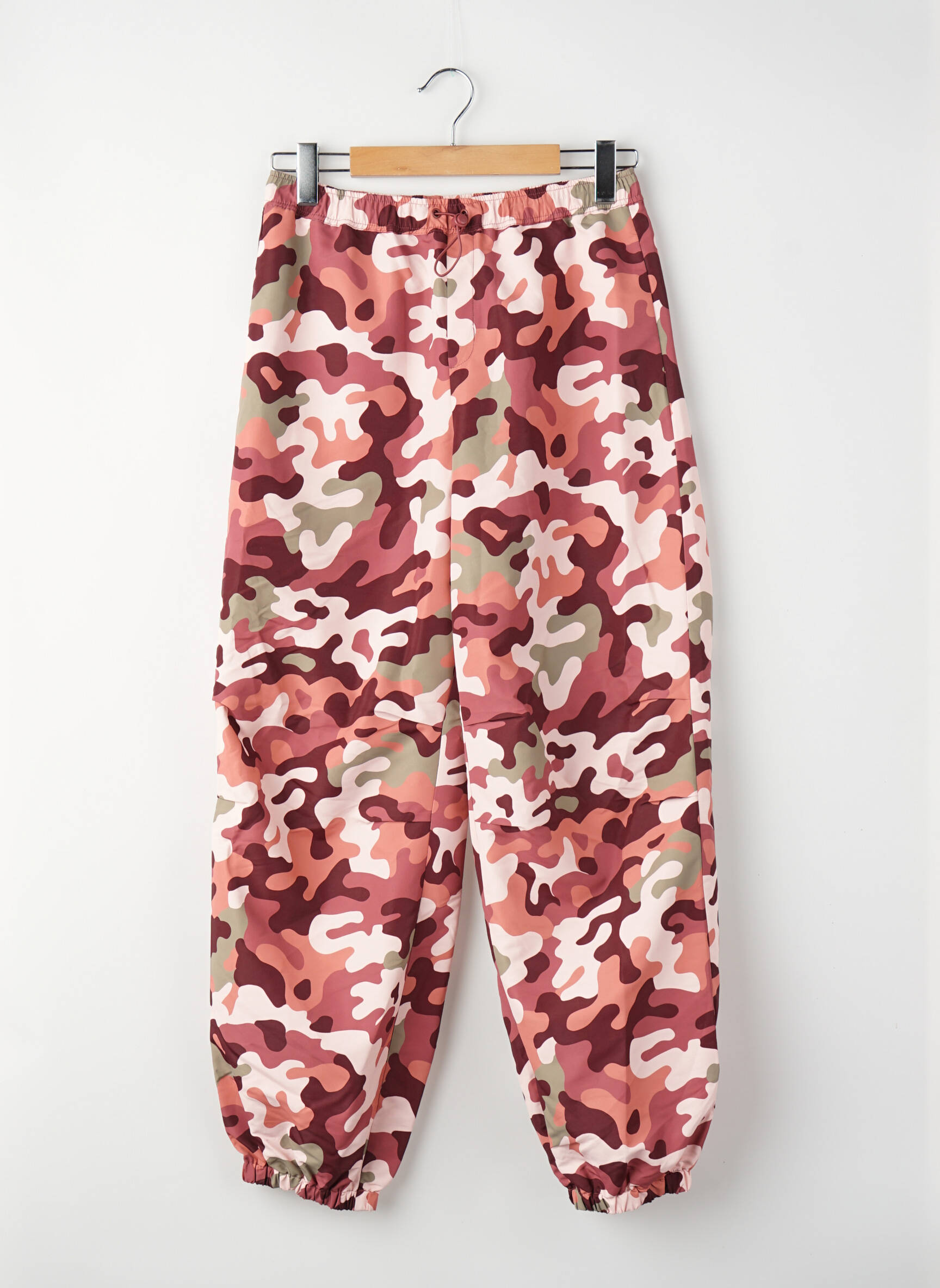 Pantalon larg roz NEON & NYLON femeie