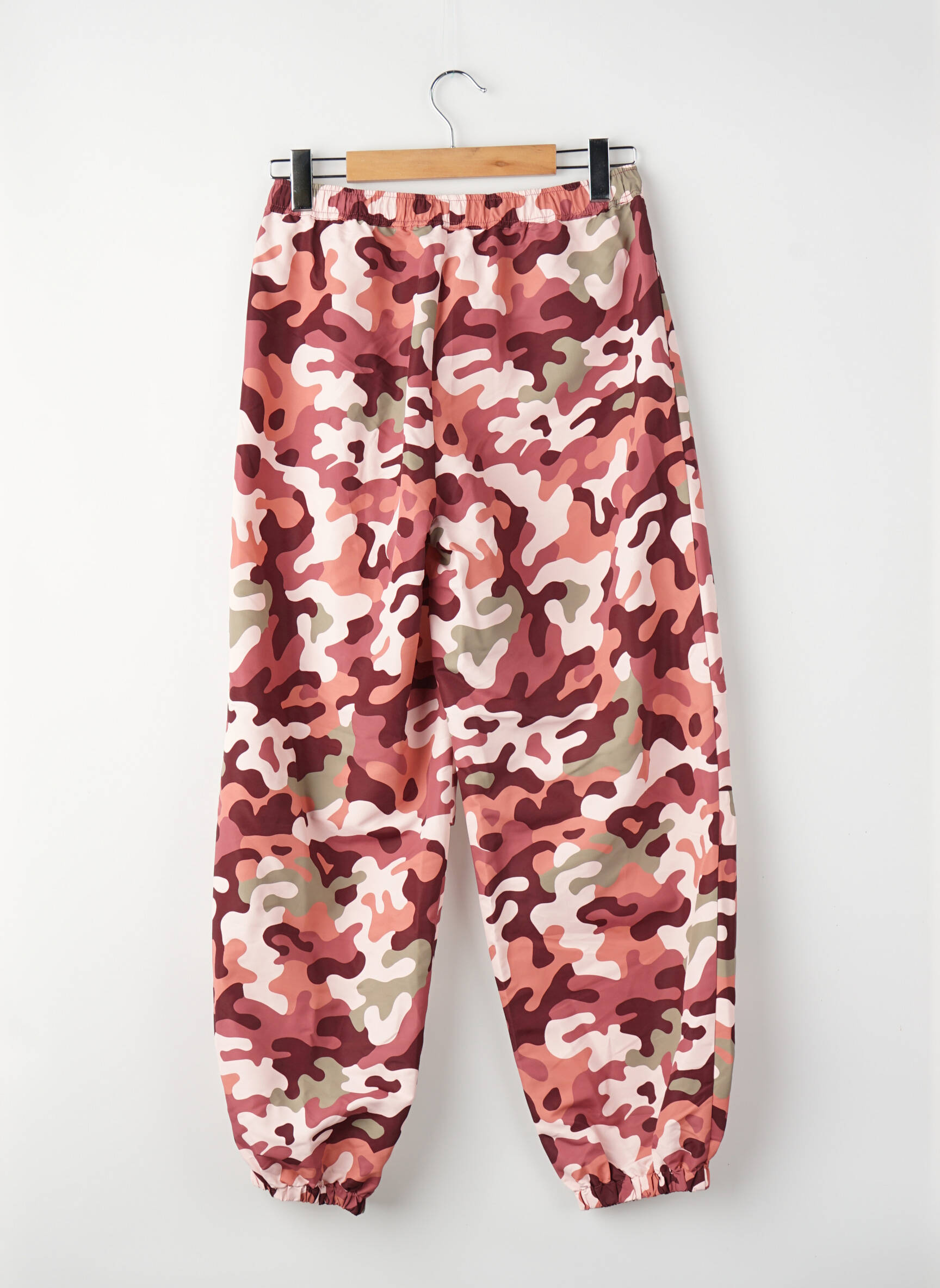 Pantalon larg roz NEON & NYLON femeie