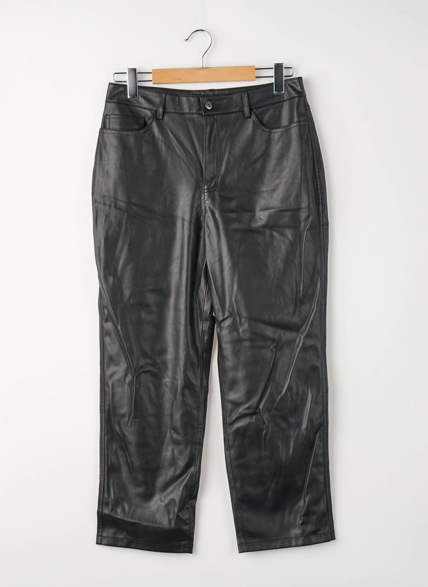 Pantalon drept negru MANGO femeie