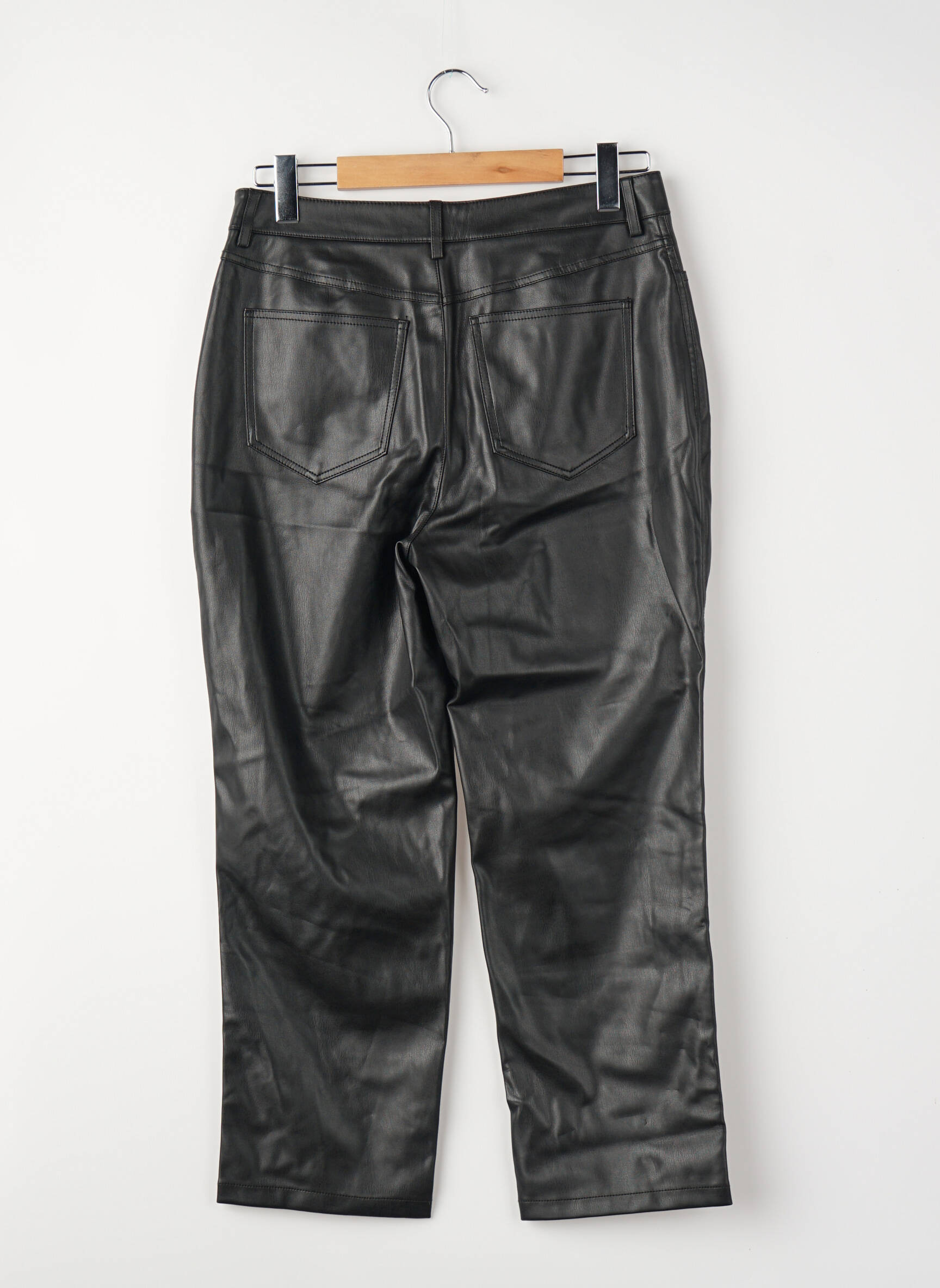 Pantalon drept negru MANGO femeie