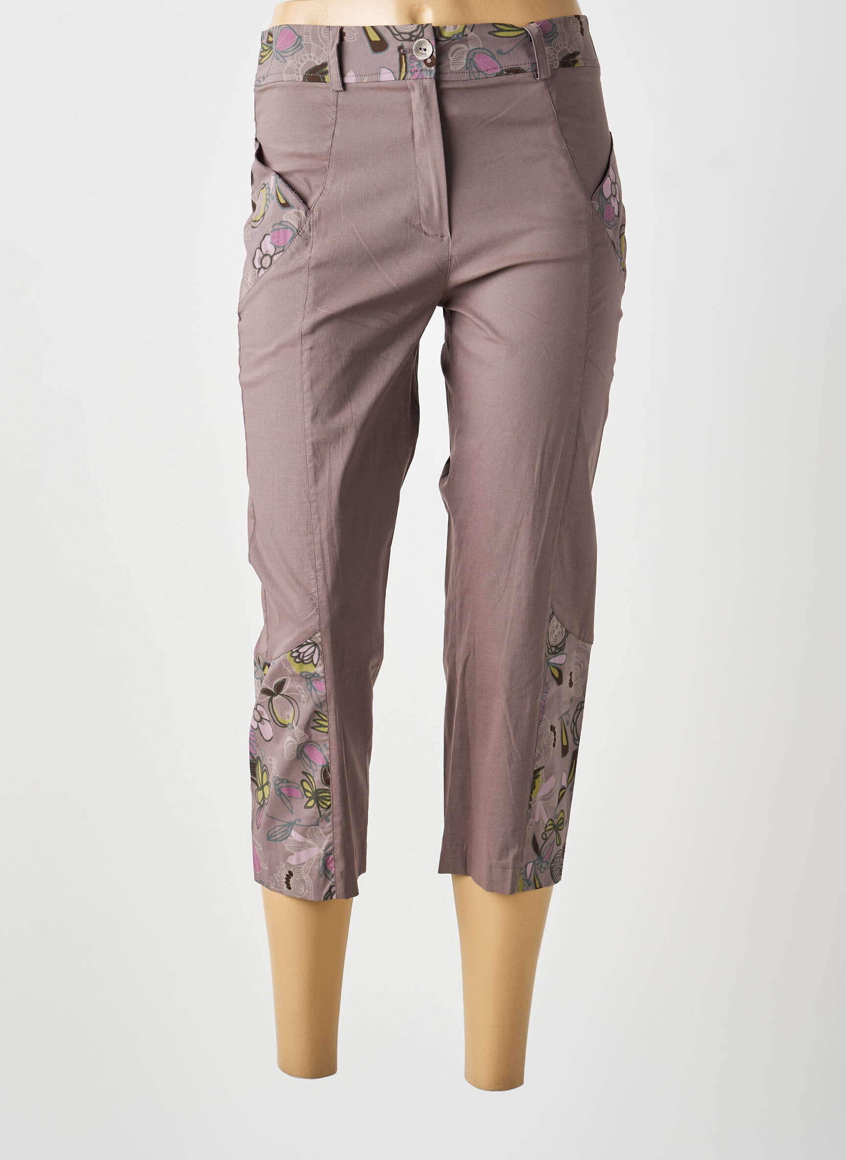 Pantalon 7/8 maro MULTIPLES femeie