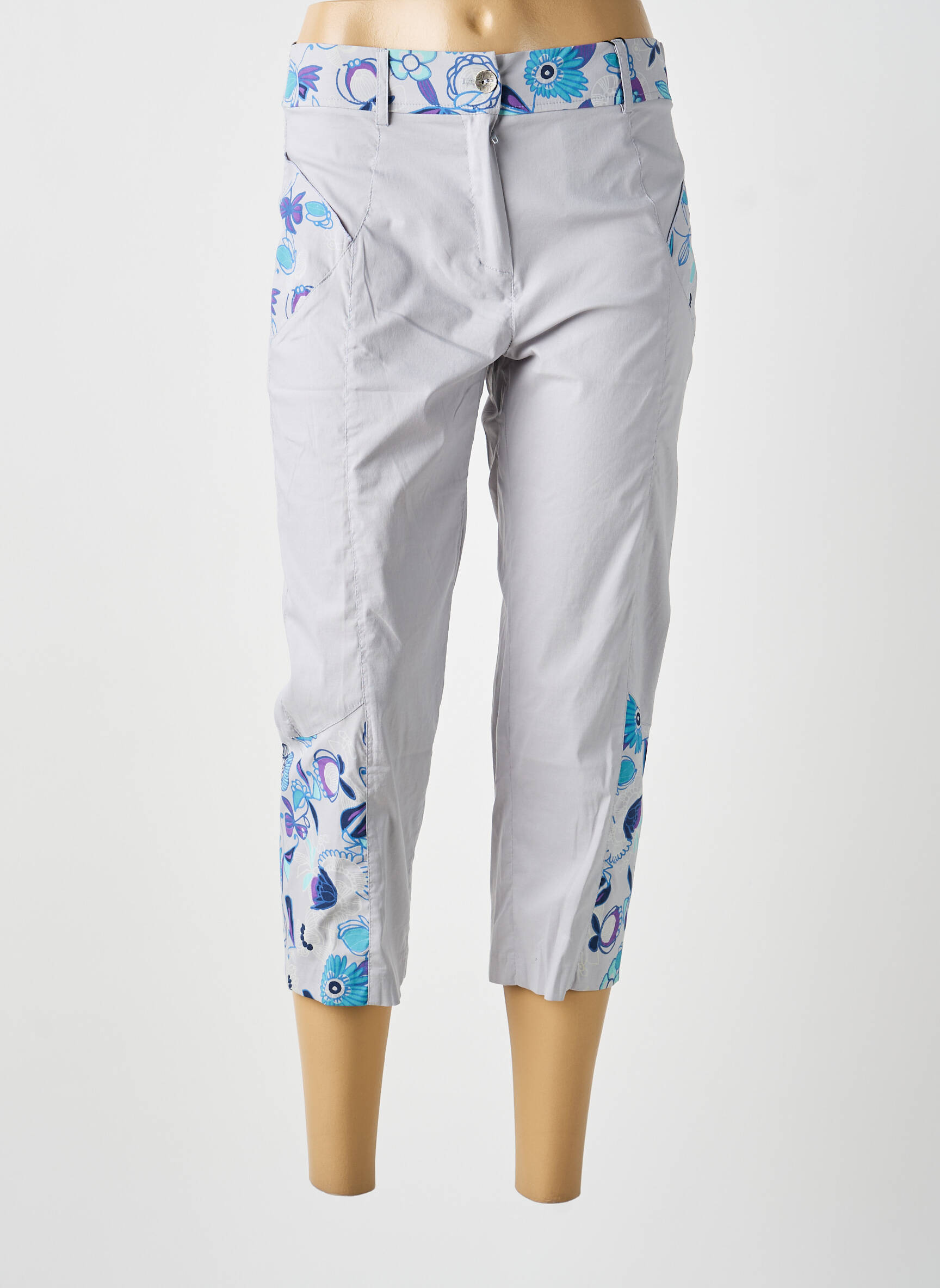 Pantalon 7/8 gri MULTIPLES femeie