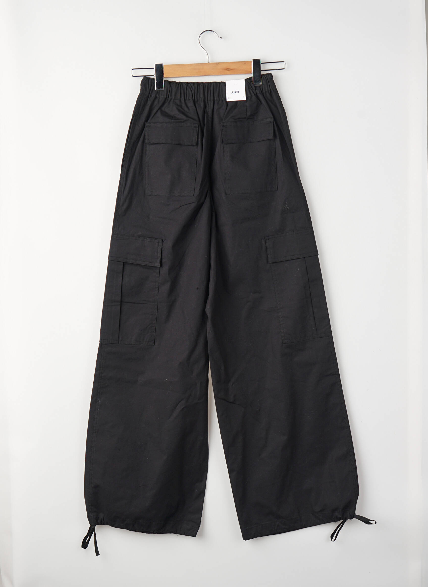 Pantalon cargo croială cargo talie înaltă negru JJXX femeie