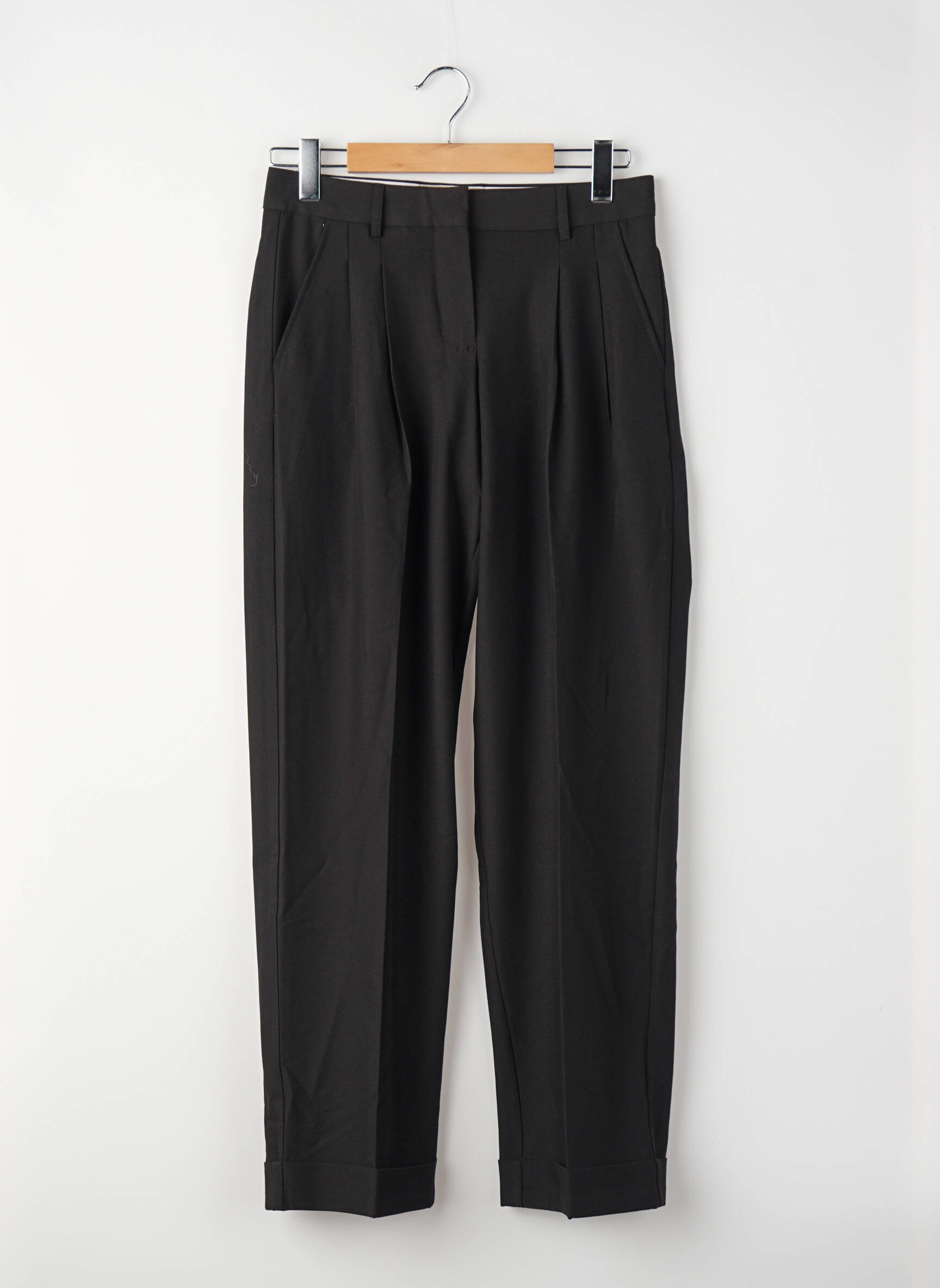 Pantalon drept croială dreaptă negru JJXX femeie