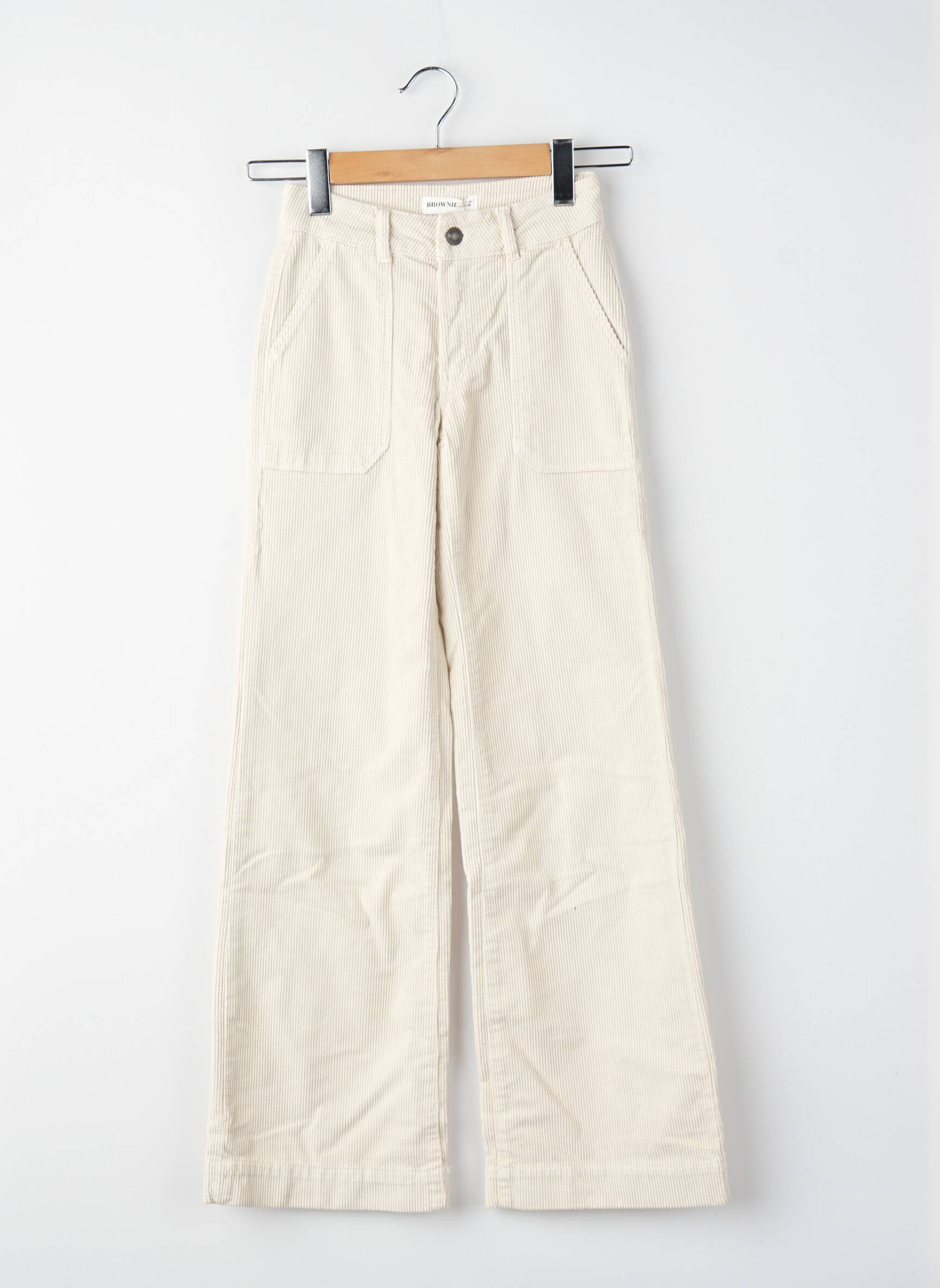 Pantalon drept alb BROWNIE femeie