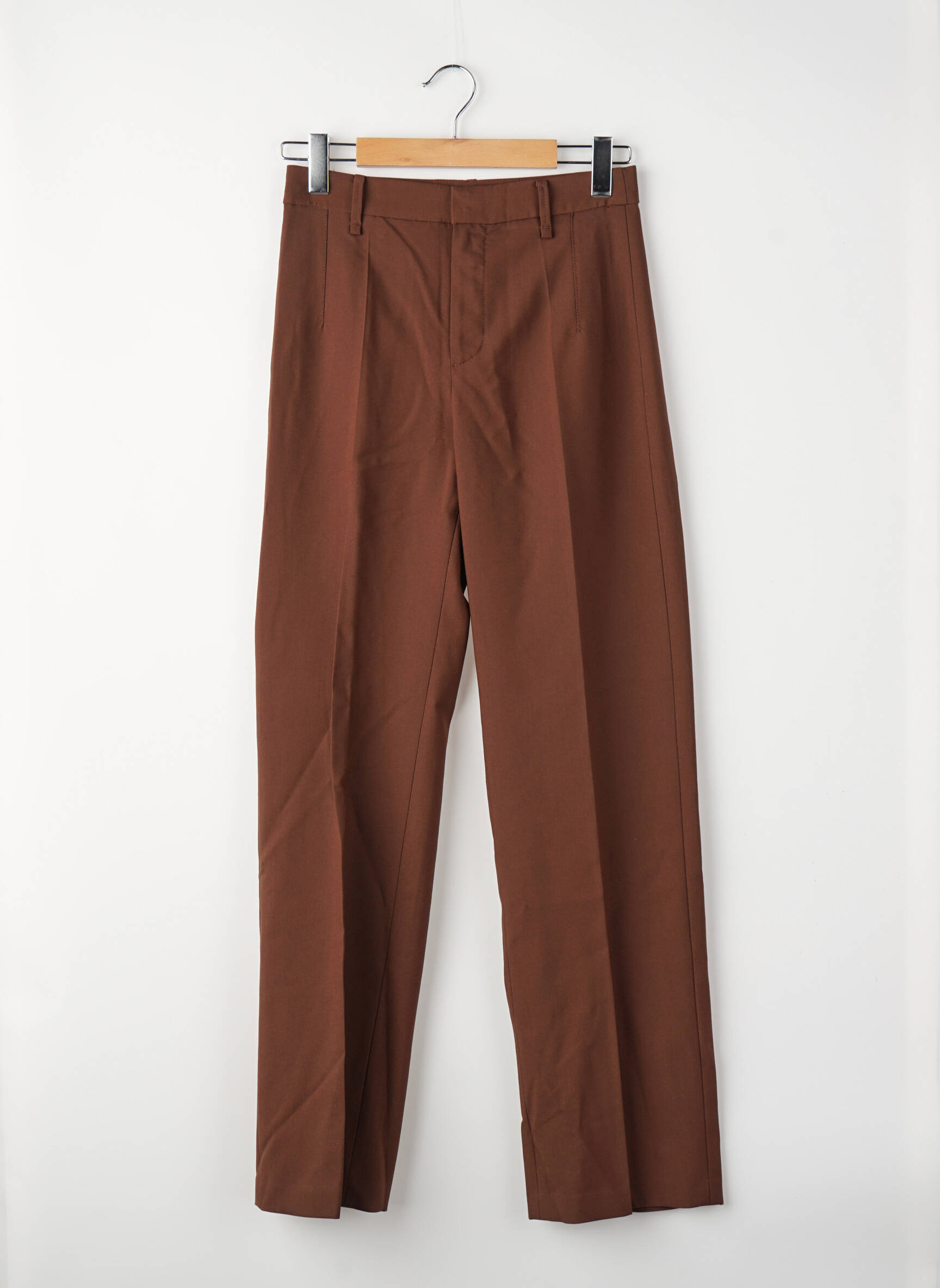 Pantalon drept maro MANGO femeie