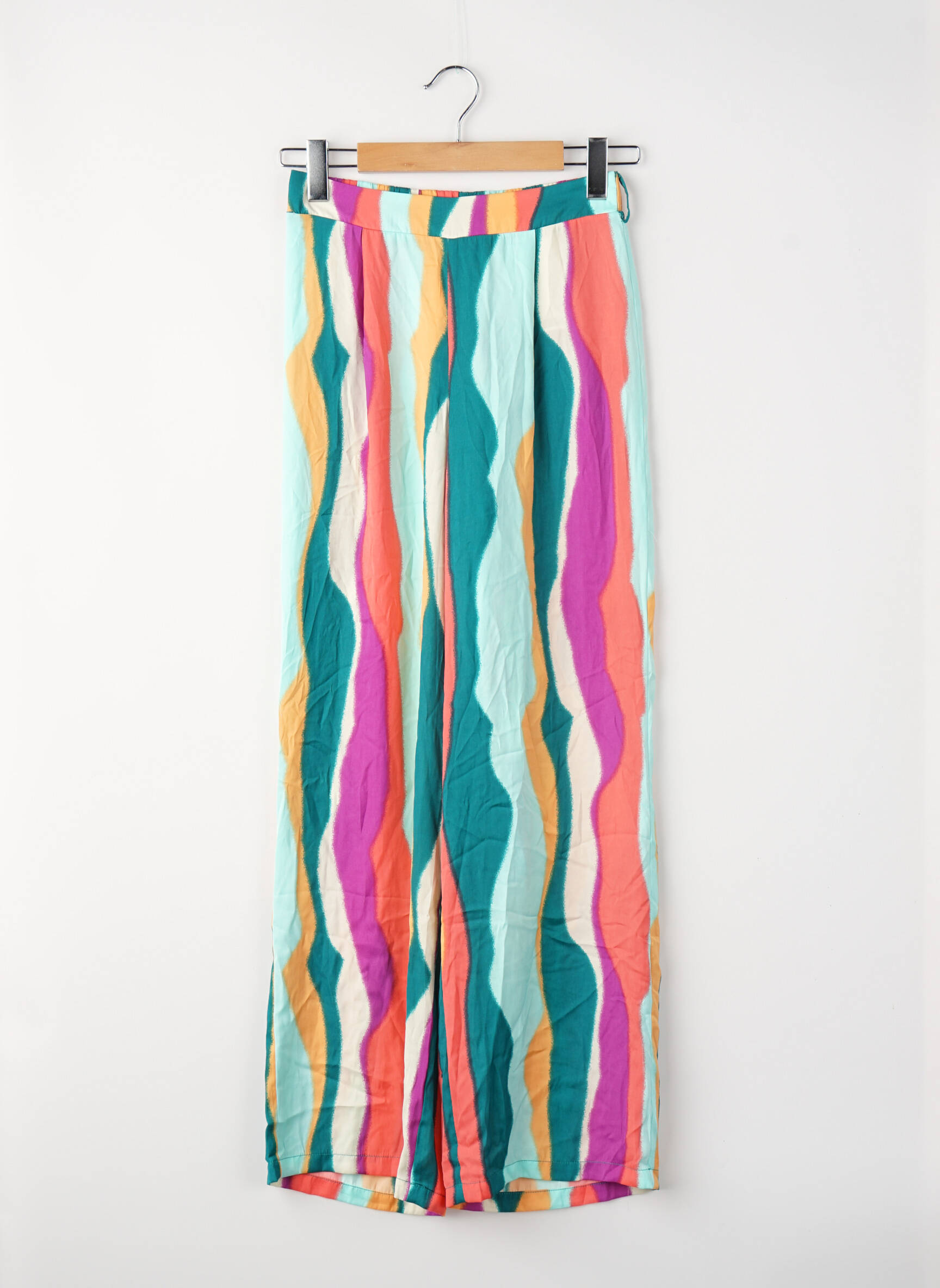 Pantalon larg verde VERO MODA femeie