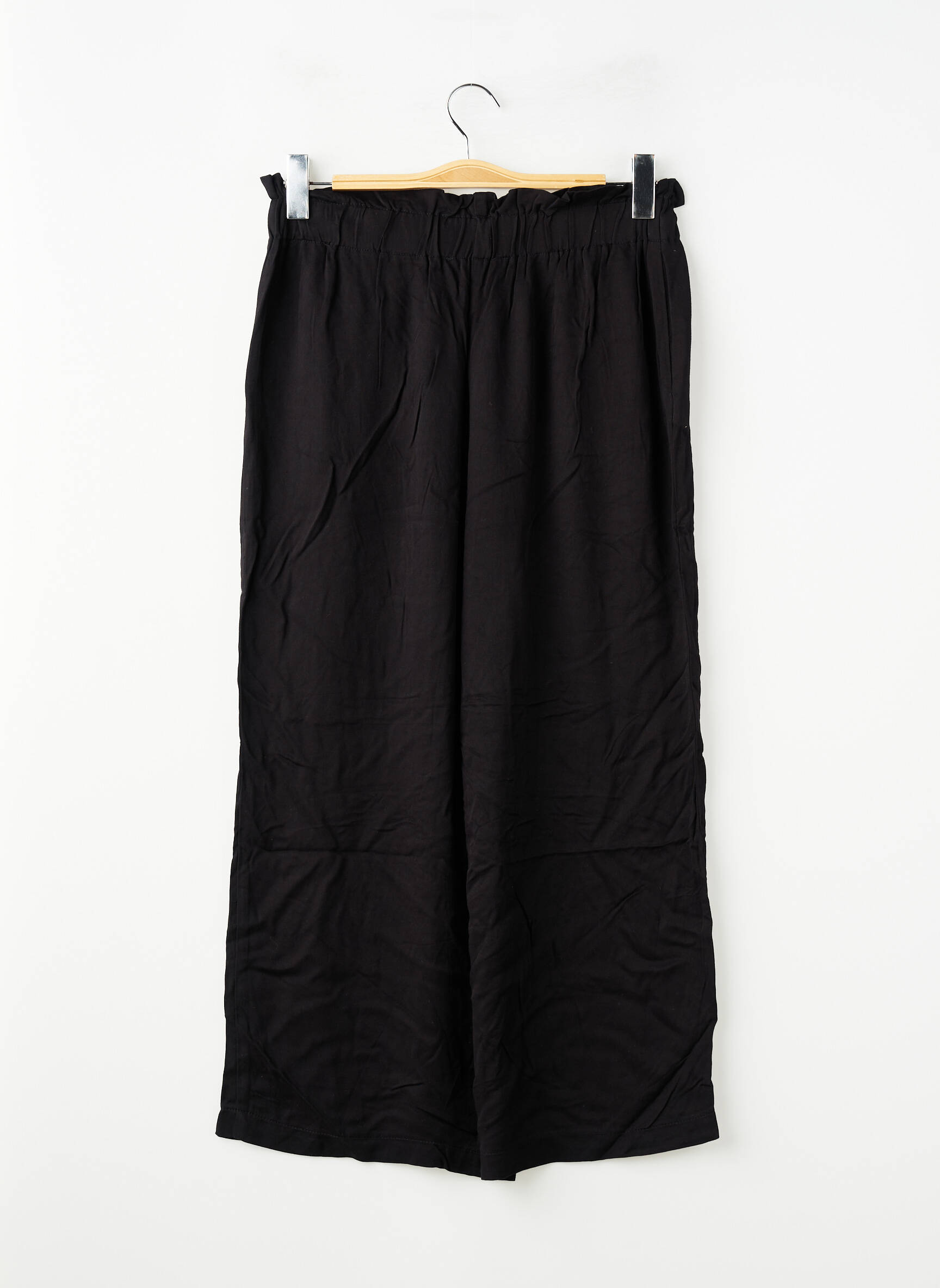 Pantalon drept talie înaltă talie înaltă negru ONLY femeie