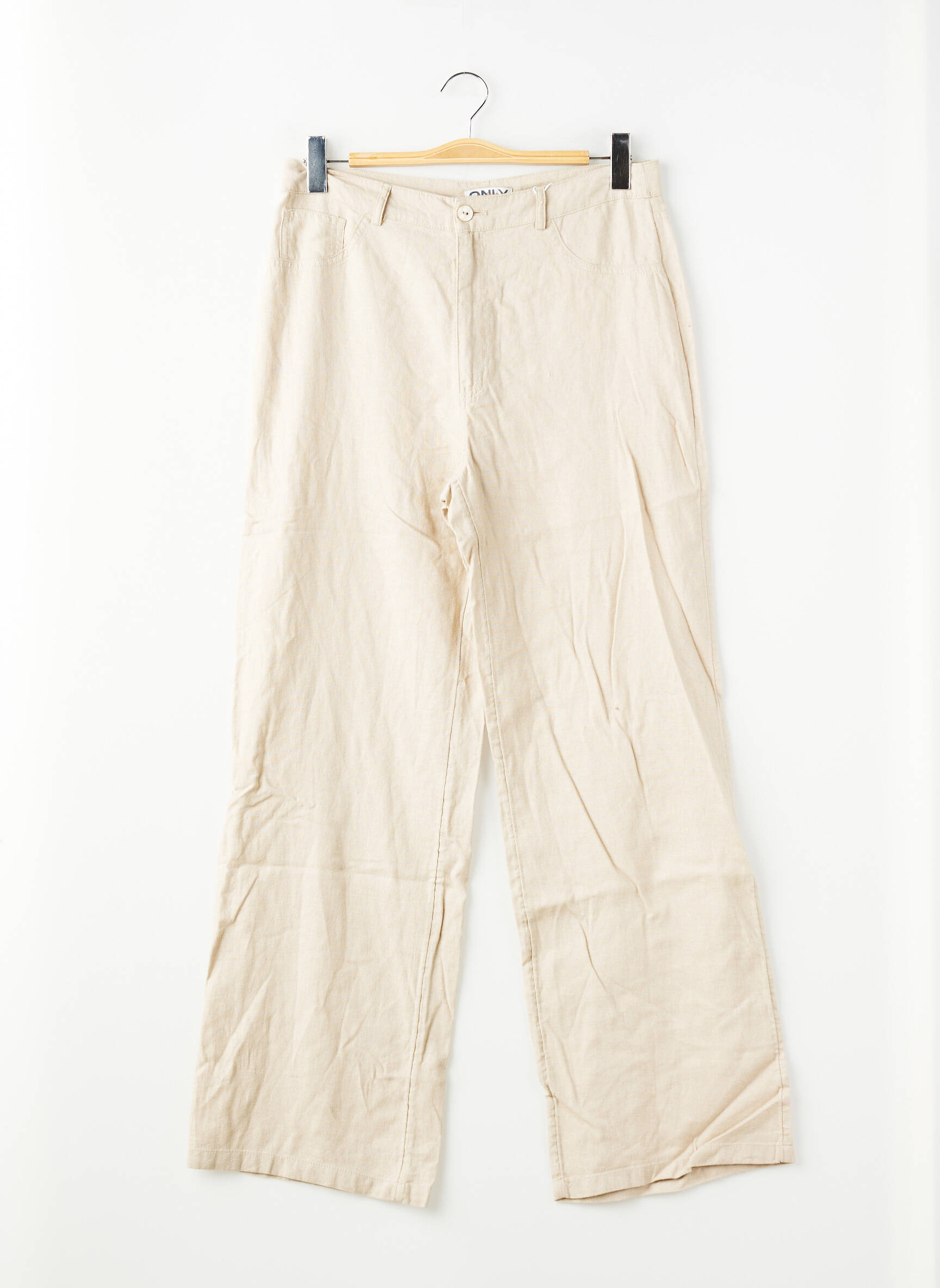 Pantalon drept bej ONLY femeie