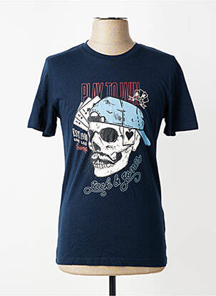 Tricou albastru JACK & JONES bărbat
