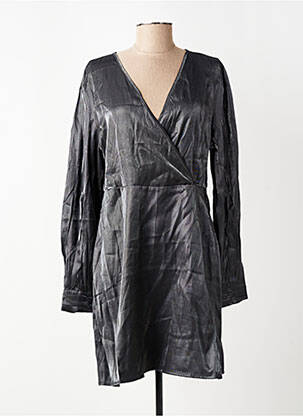 Rochie scurtă mâneci lungi mâneci lungi argintiu ONLY femeie