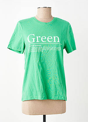 Tricou croială dreaptă verde ONLY femeie