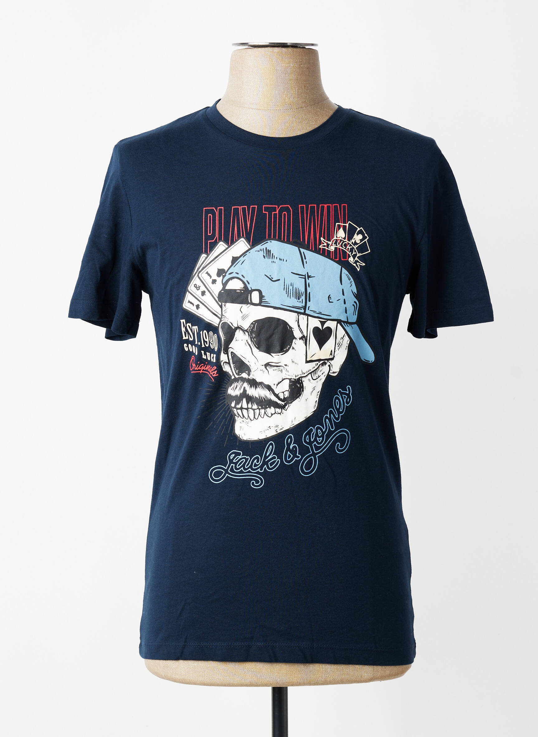 Tricou albastru JACK & JONES bărbat