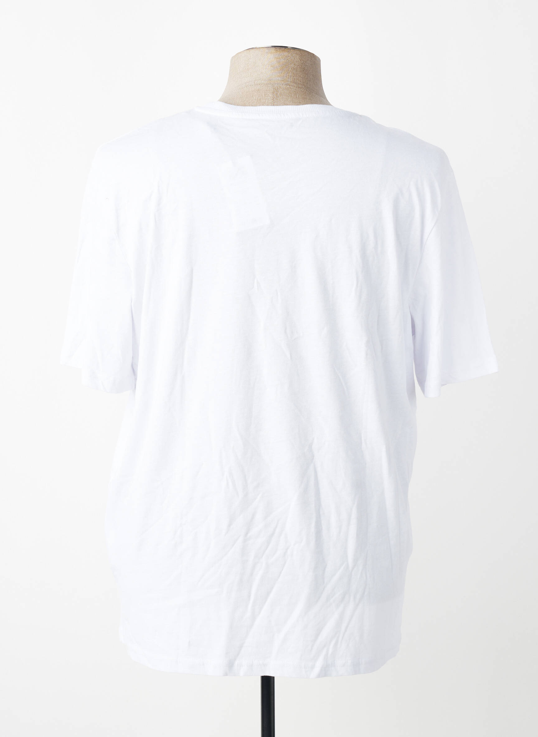 Tricou croială dreaptă alb JACK & JONES bărbat