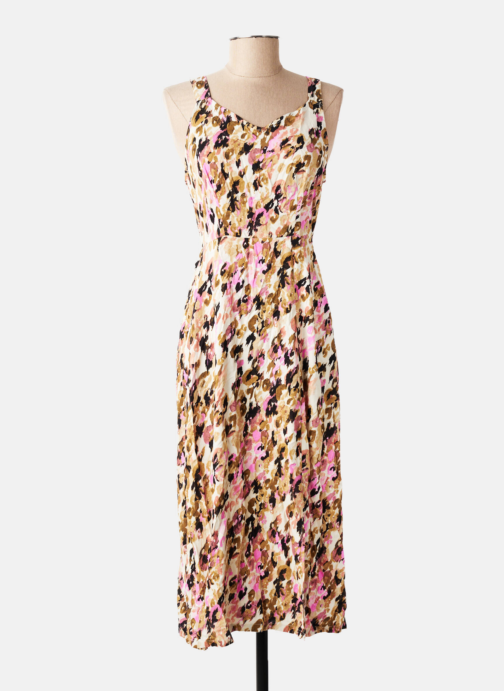 Rochie scurtă fără mâneci fără mâneci maro VERO MODA femeie