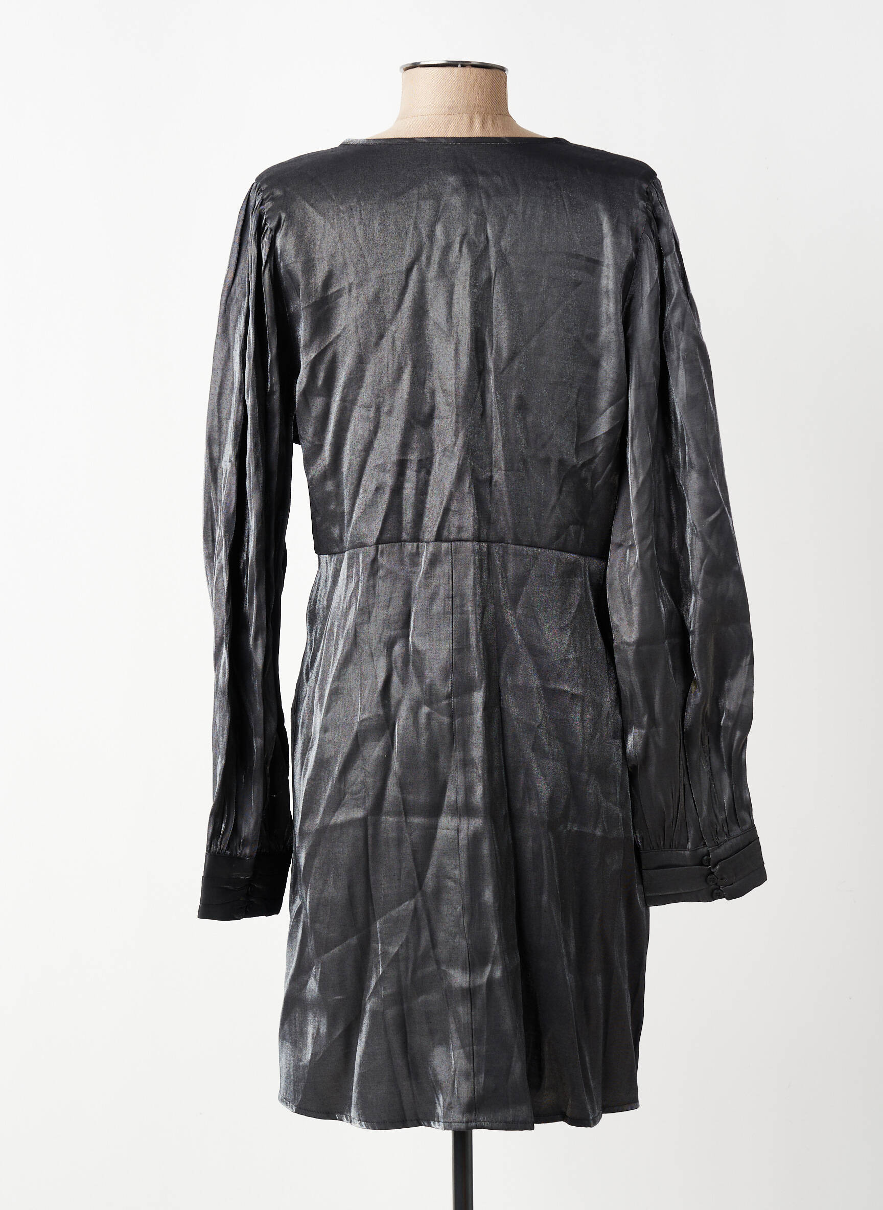 Rochie scurtă mâneci lungi mâneci lungi argintiu ONLY femeie