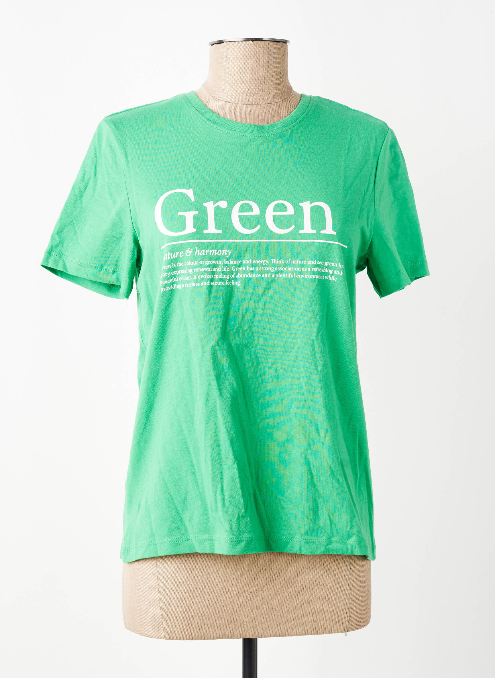 Tricou croială dreaptă verde ONLY femeie