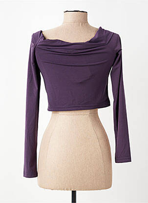 Tricou mâneci lungi mâneci lungi violet ONLY femeie