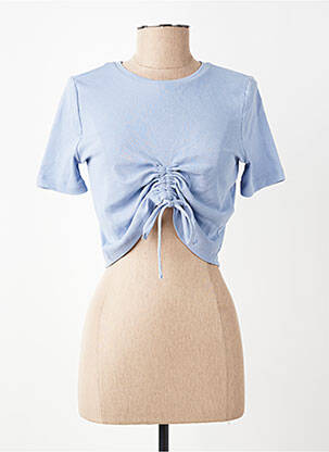Tricou guler rotund mâneci scurte albastru NOISY MAY femeie