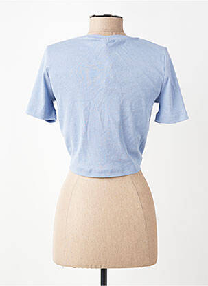 Tricou guler rotund mâneci scurte albastru NOISY MAY femeie