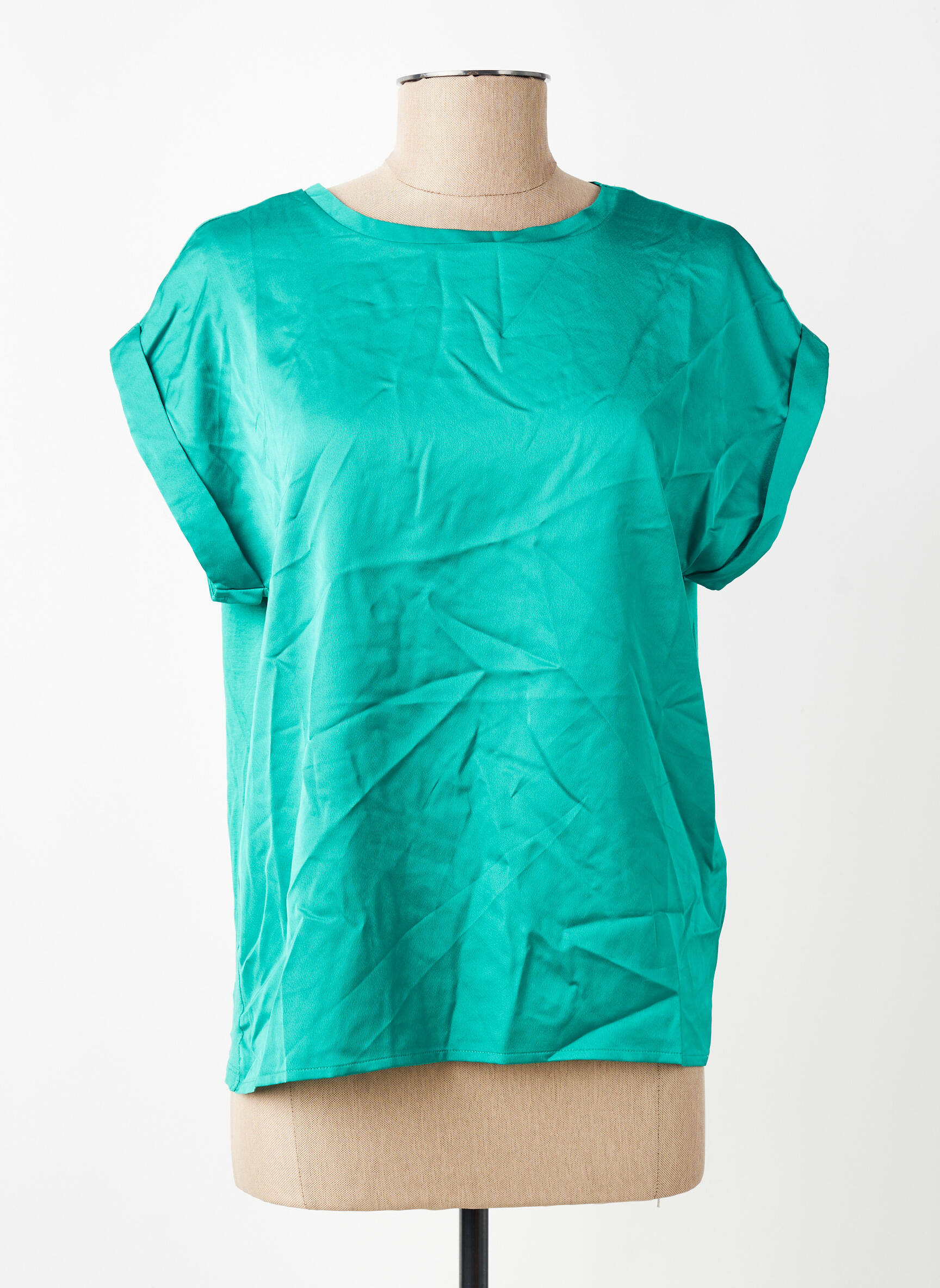 Tricou croială dreaptă verde VILA femeie
