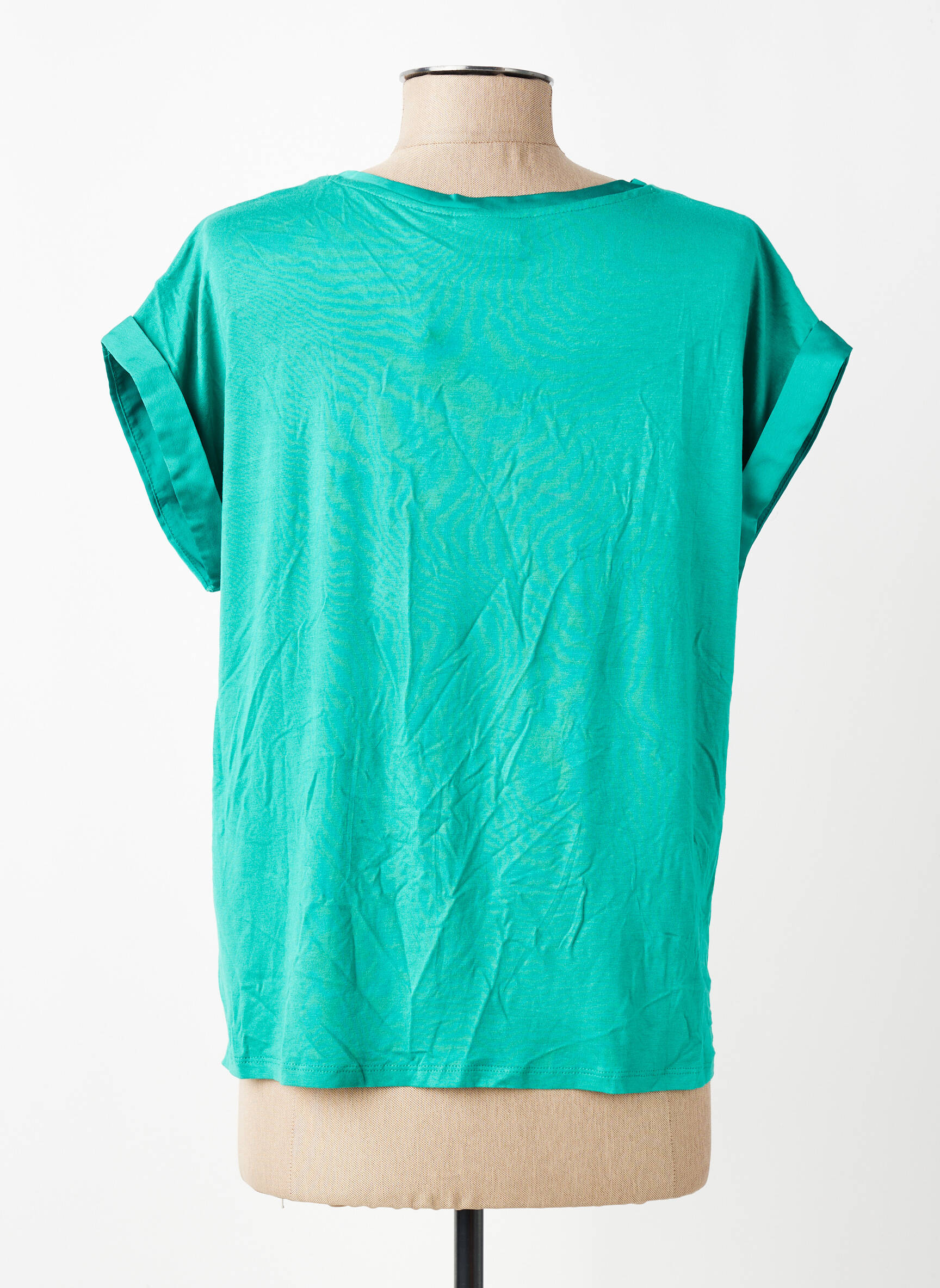 Tricou croială dreaptă verde VILA femeie