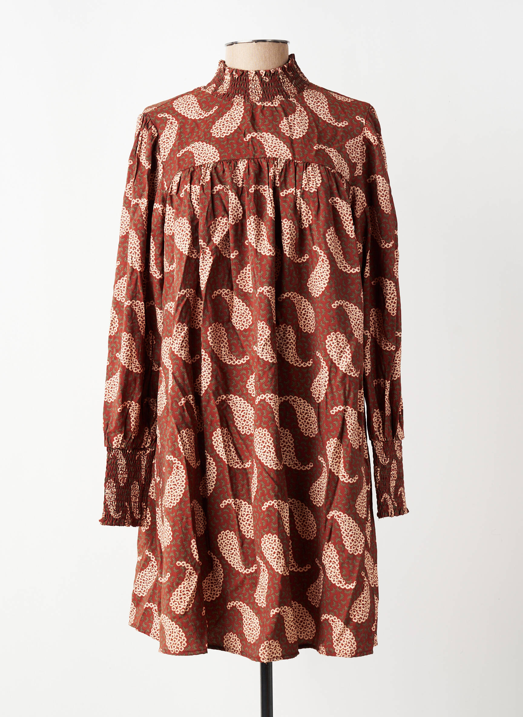 Rochie scurtă maro VILA femeie