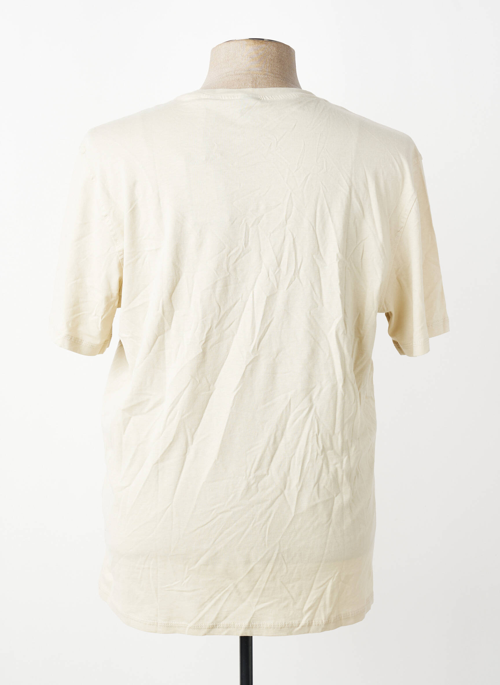 Tricou croială dreaptă mâneci scurte bej ONLY&SONS bărbat