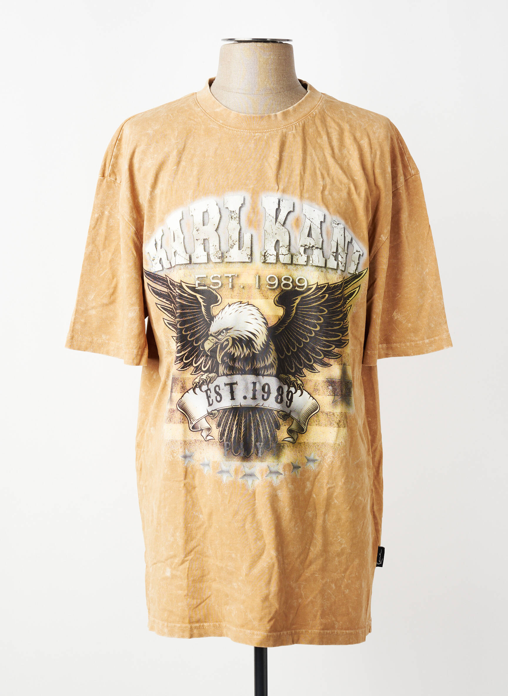 Tricou bej KARL KANI bărbat