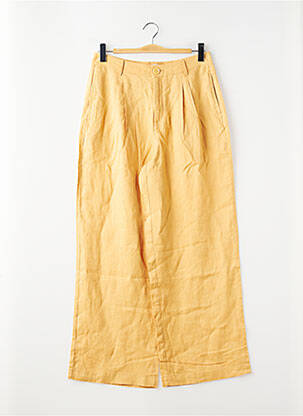 Pantalon larg portocalie MANGO femeie