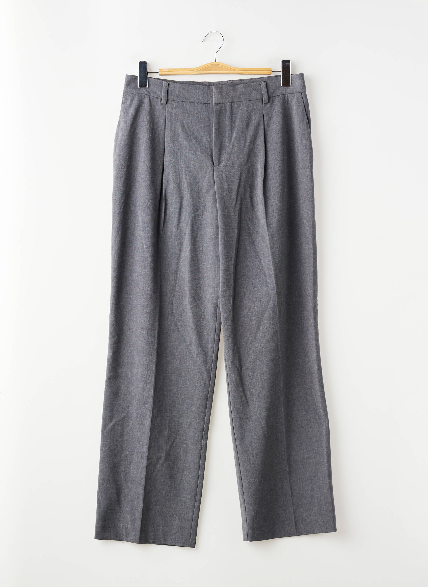 Pantalon drept gri MANGO femeie