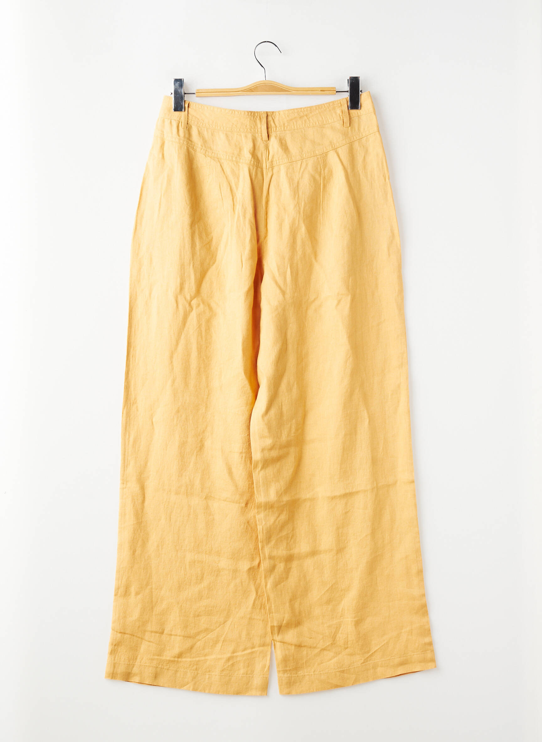 Pantalon larg portocalie MANGO femeie
