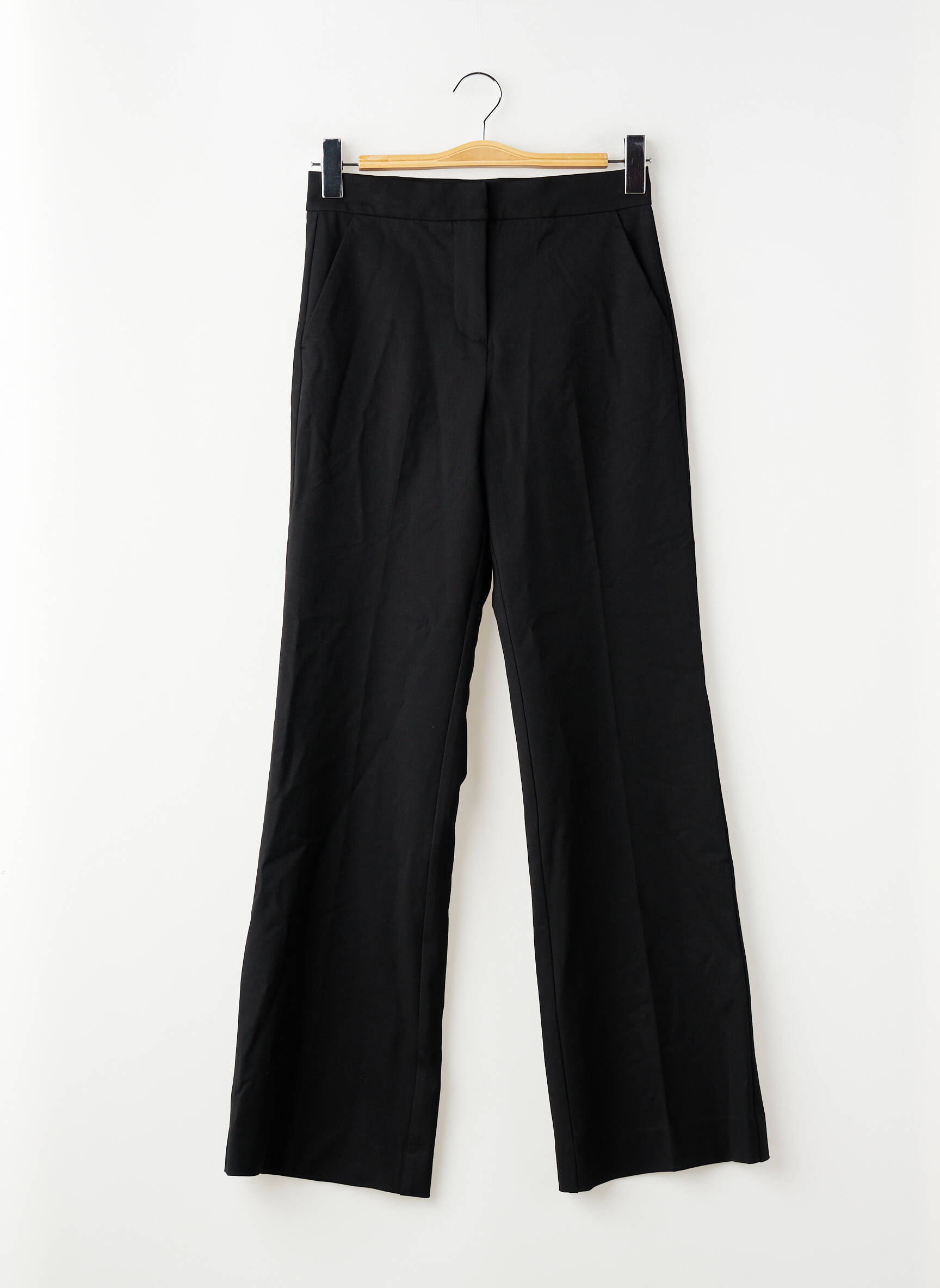 Pantalon drept negru MANGO femeie
