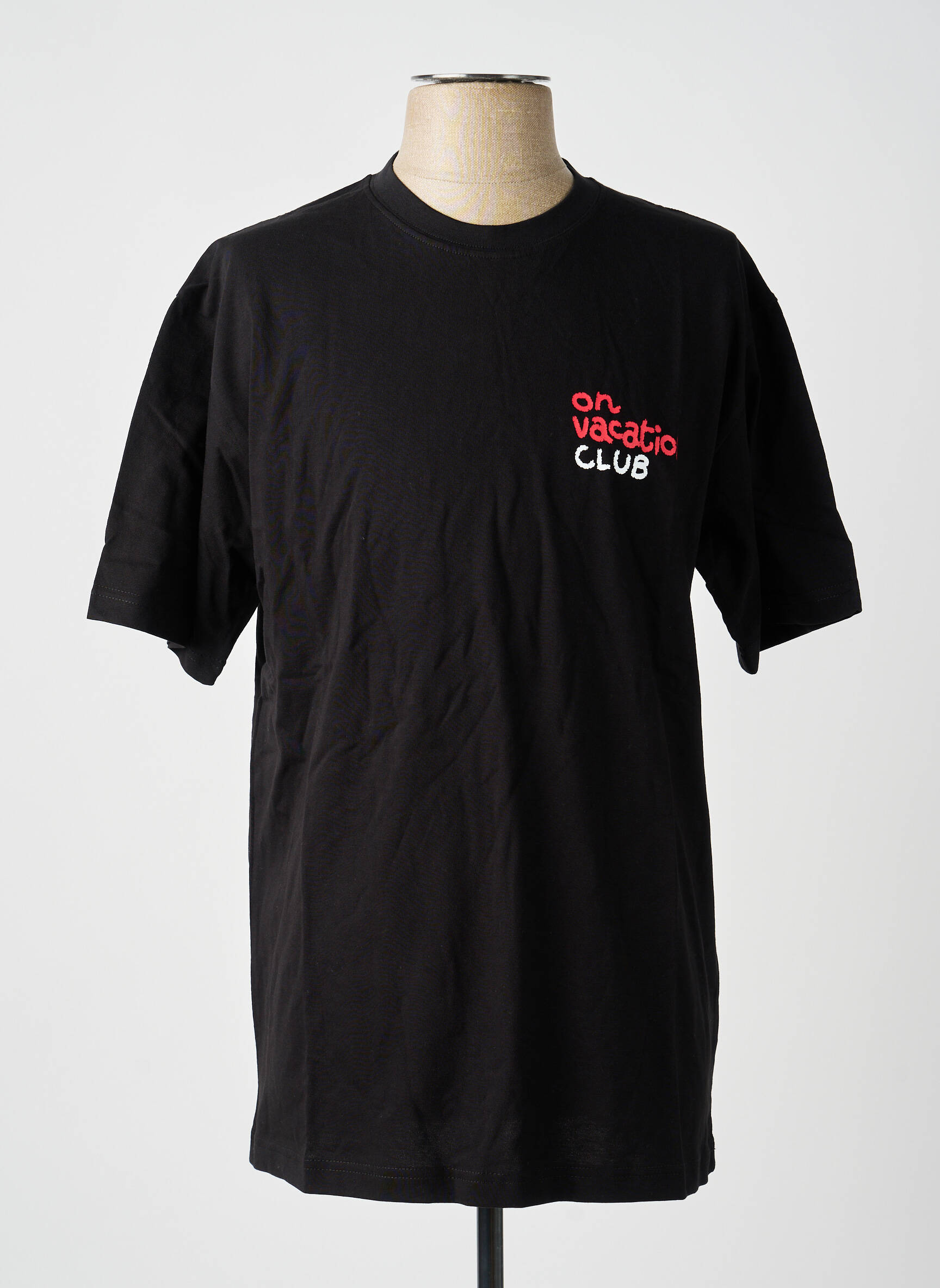 Tricou negru ON VACATION bărbat