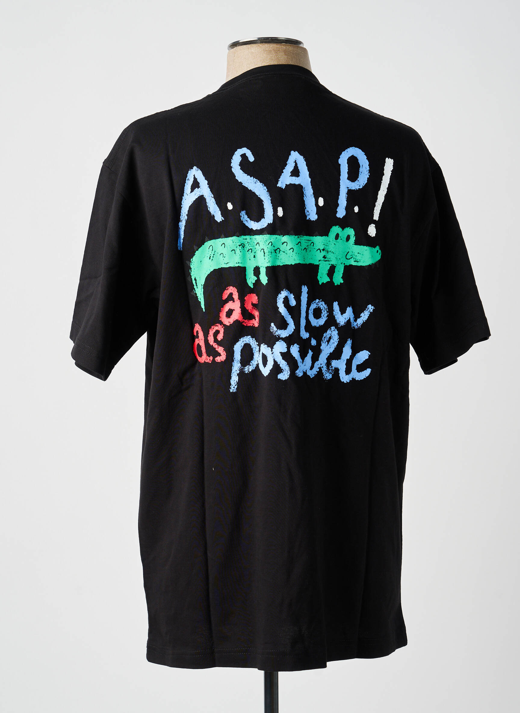 Tricou negru ON VACATION bărbat