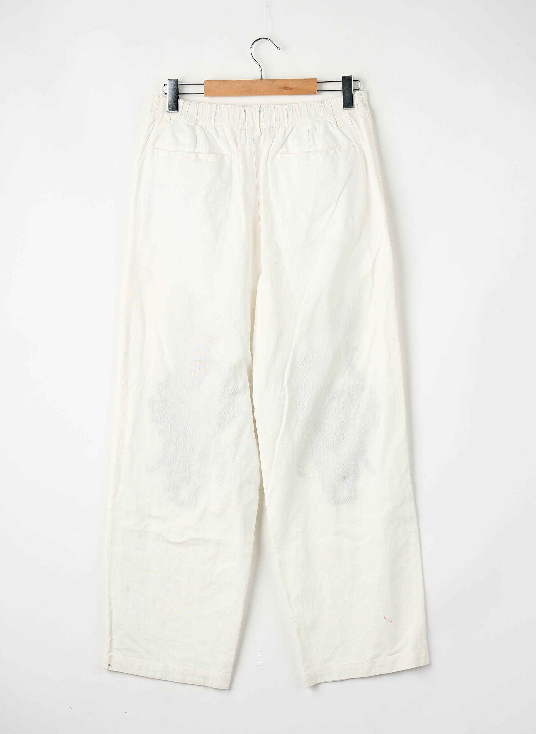 Pantalon drept alb OBEY femeie