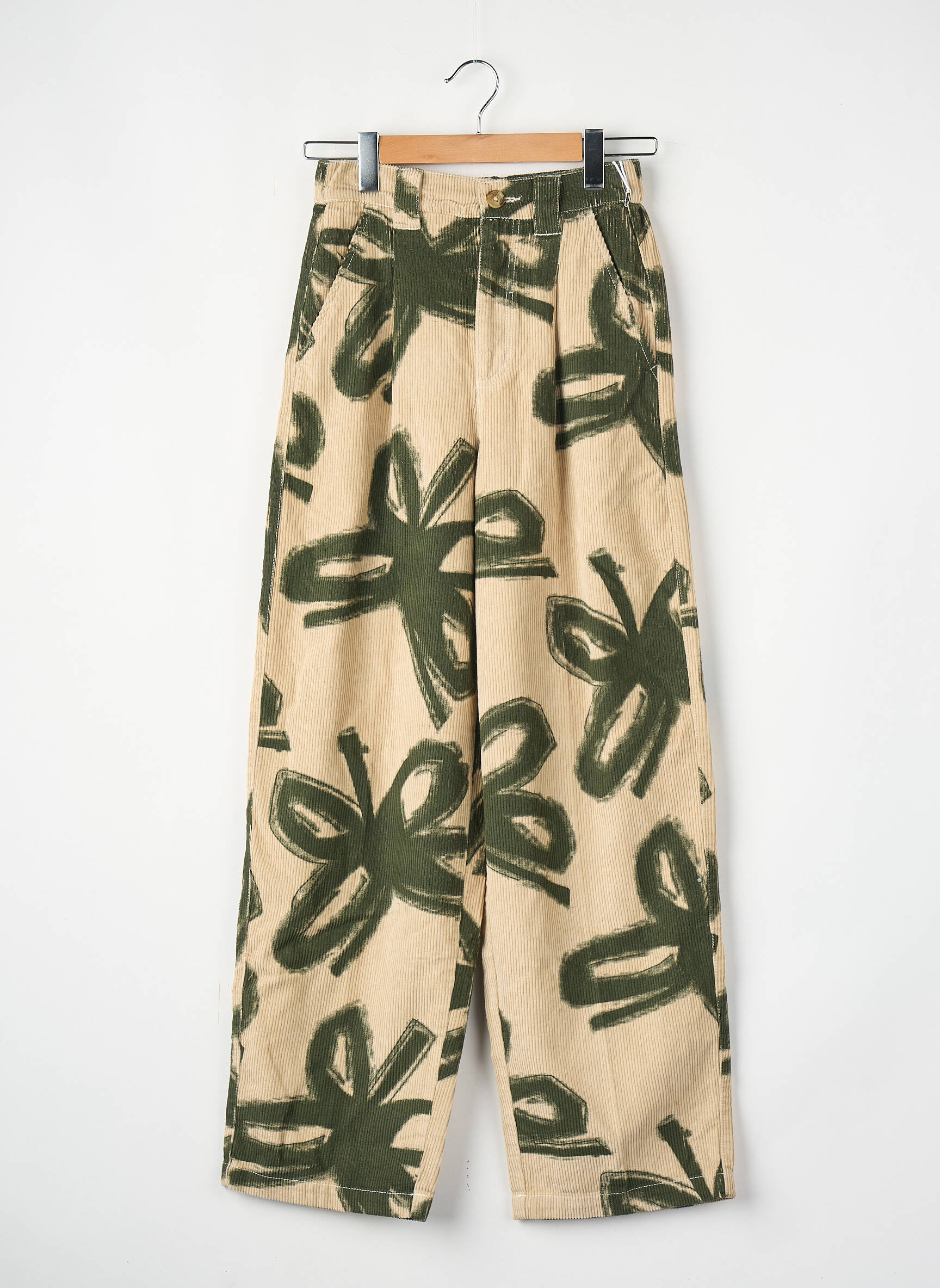 Pantalon drept bej OBEY femeie