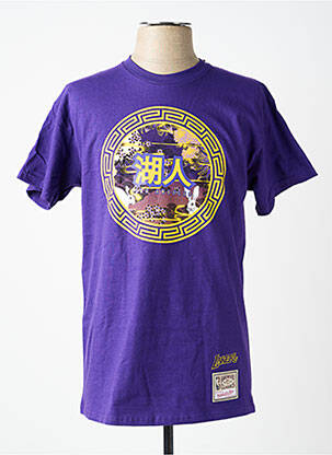 Tricou violet MITCHELL AND NESS bărbat