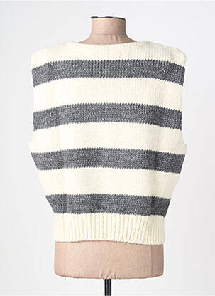 Pulover guler rotund albastru BELLEROSE femeie