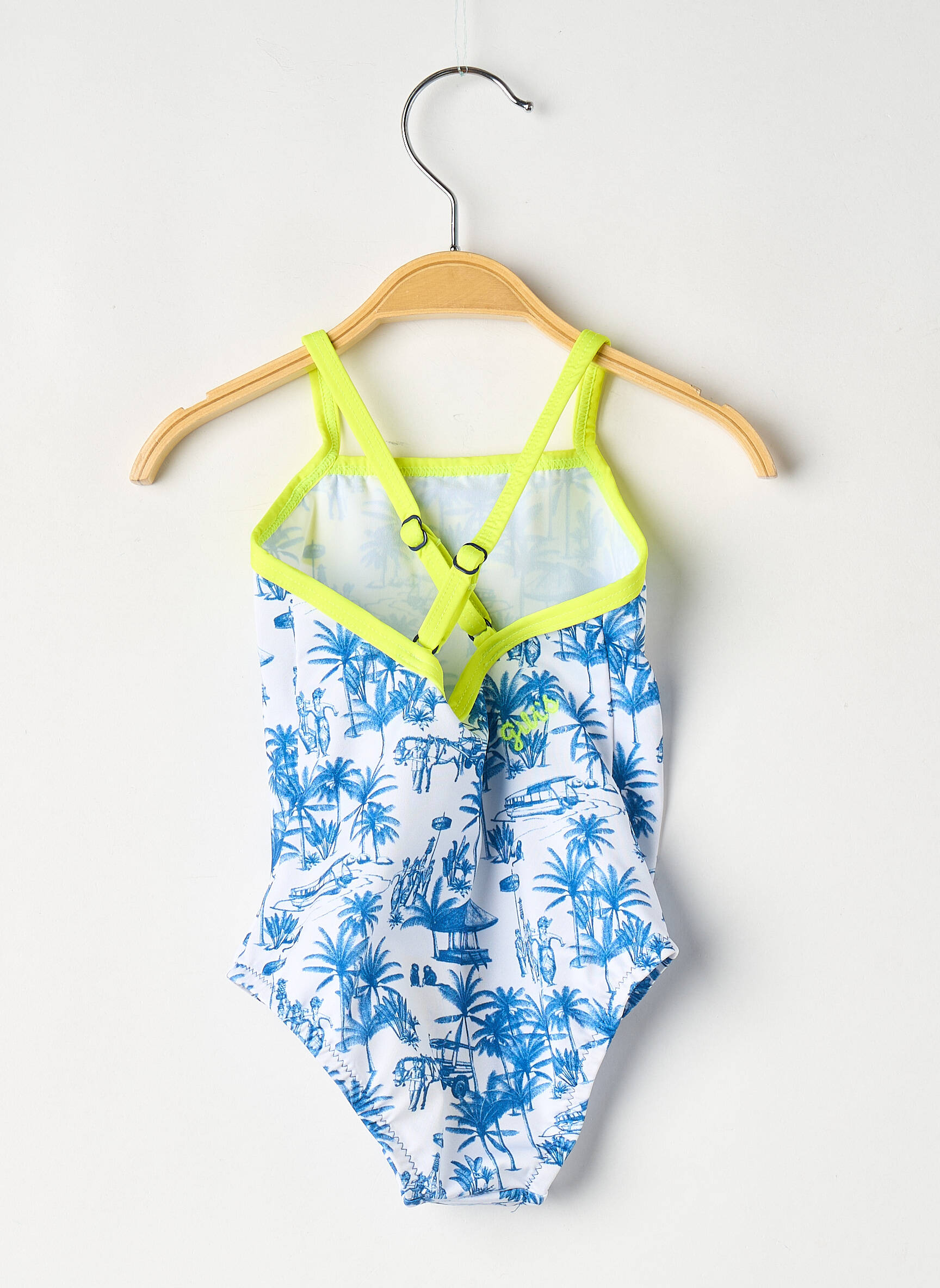 Costum de baie dintr-o singură piesă albastru GILI'S fată