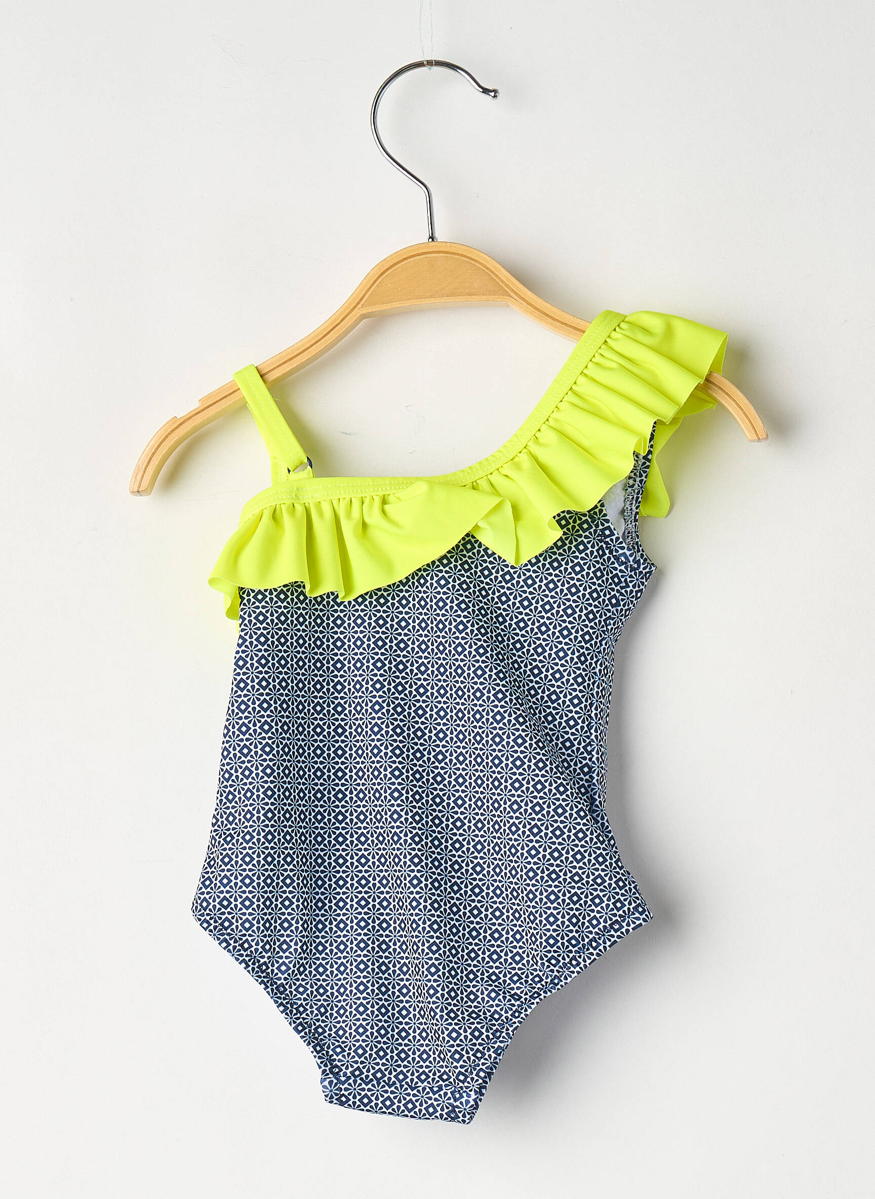 Costum de baie dintr-o singură piesă albastru GILI'S fată