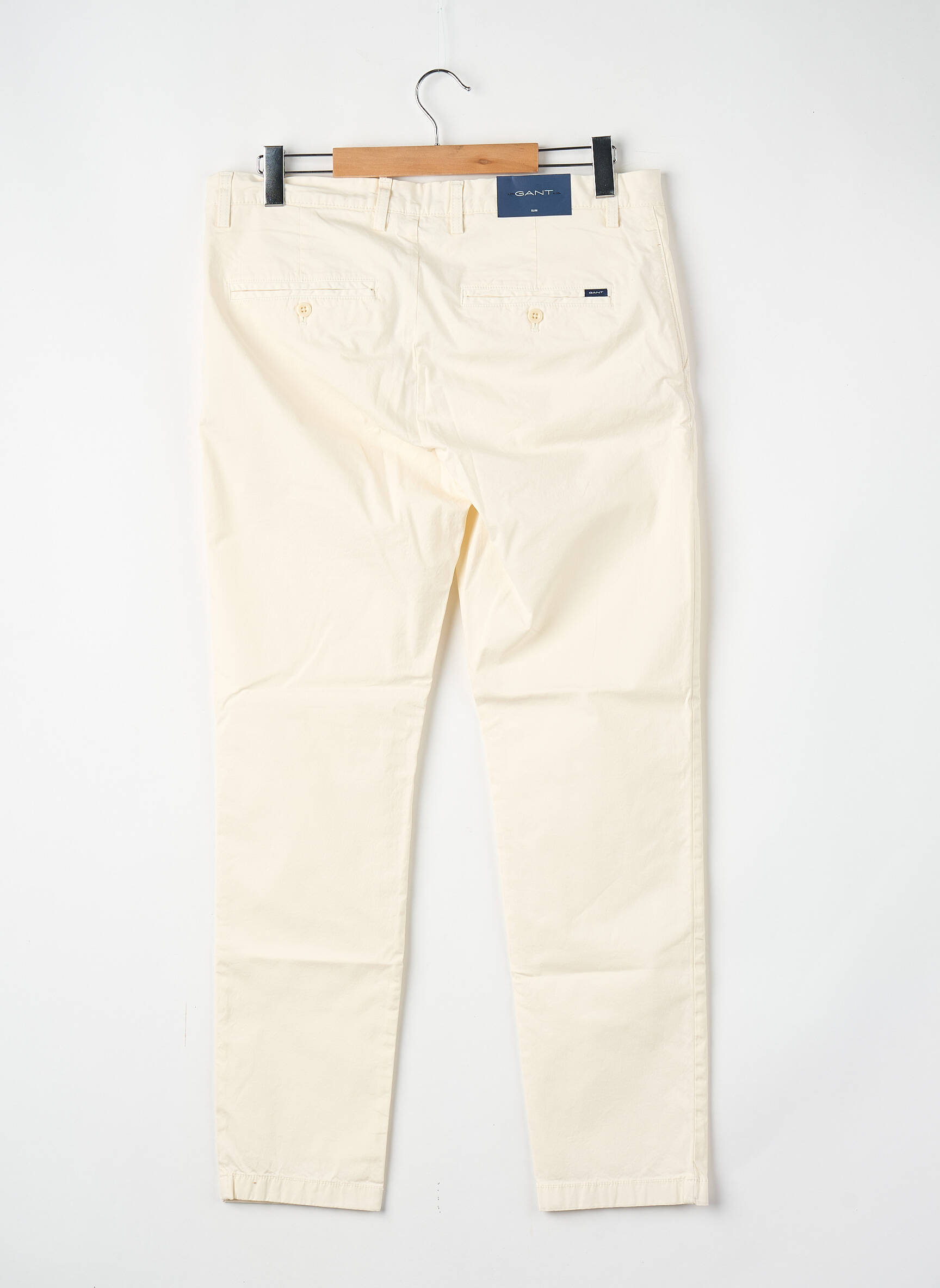 Pantalon drept alb GANT bărbat